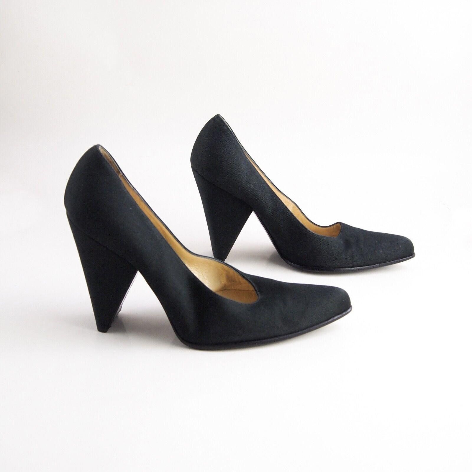Miu Miu Miu Miu Heels Pumps Black Denim Size US 8 EU 38 Size US 8 / IT 38 - 4 Thumbnail