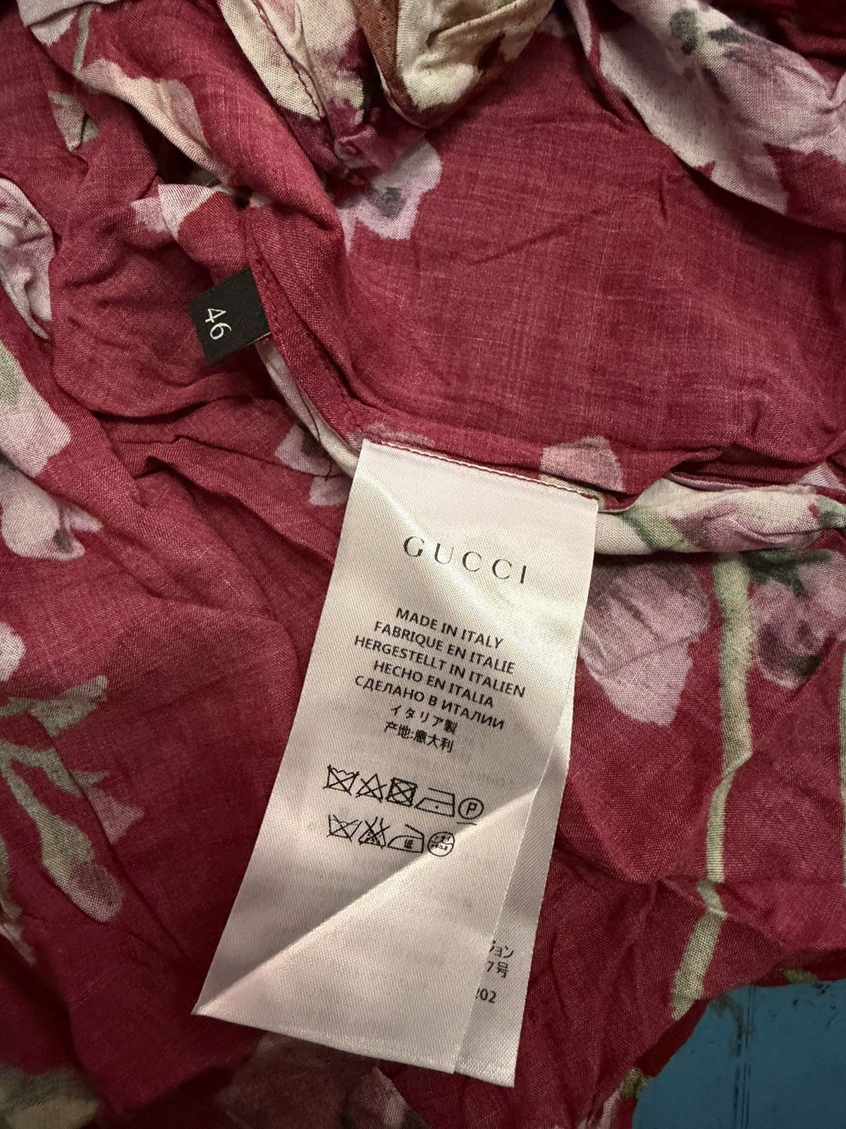Gucci GUCCI 15” VISCOSE FLOWER SHIRT Size US S / EU 44-46 / 1 - 5 Thumbnail