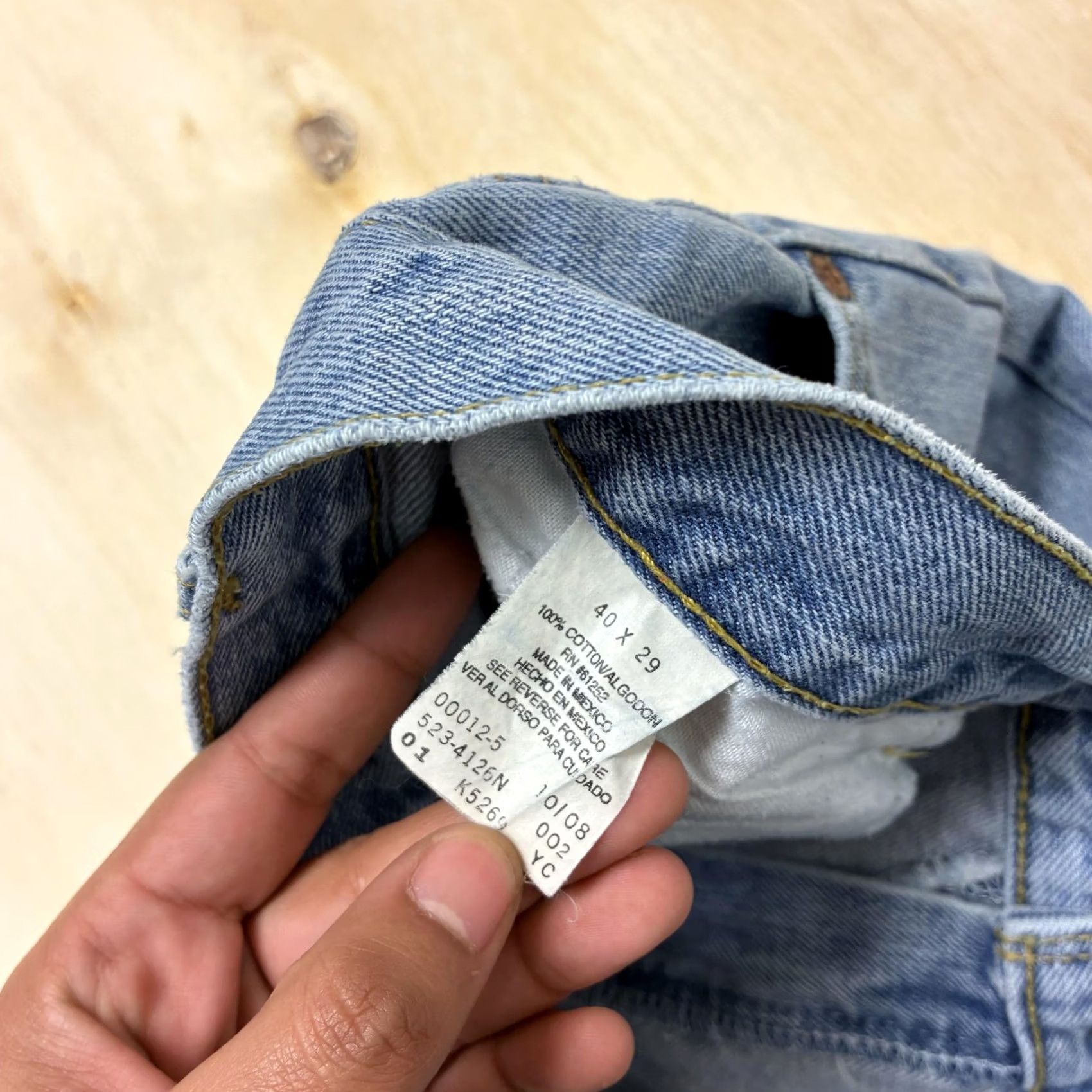 Vintage Arizona Jean Company Jeans Mens 40x29 Light Wash Blue Denim Straight Casual Versatile Everyday Size US 40 / EU 56 - 3 Thumbnail