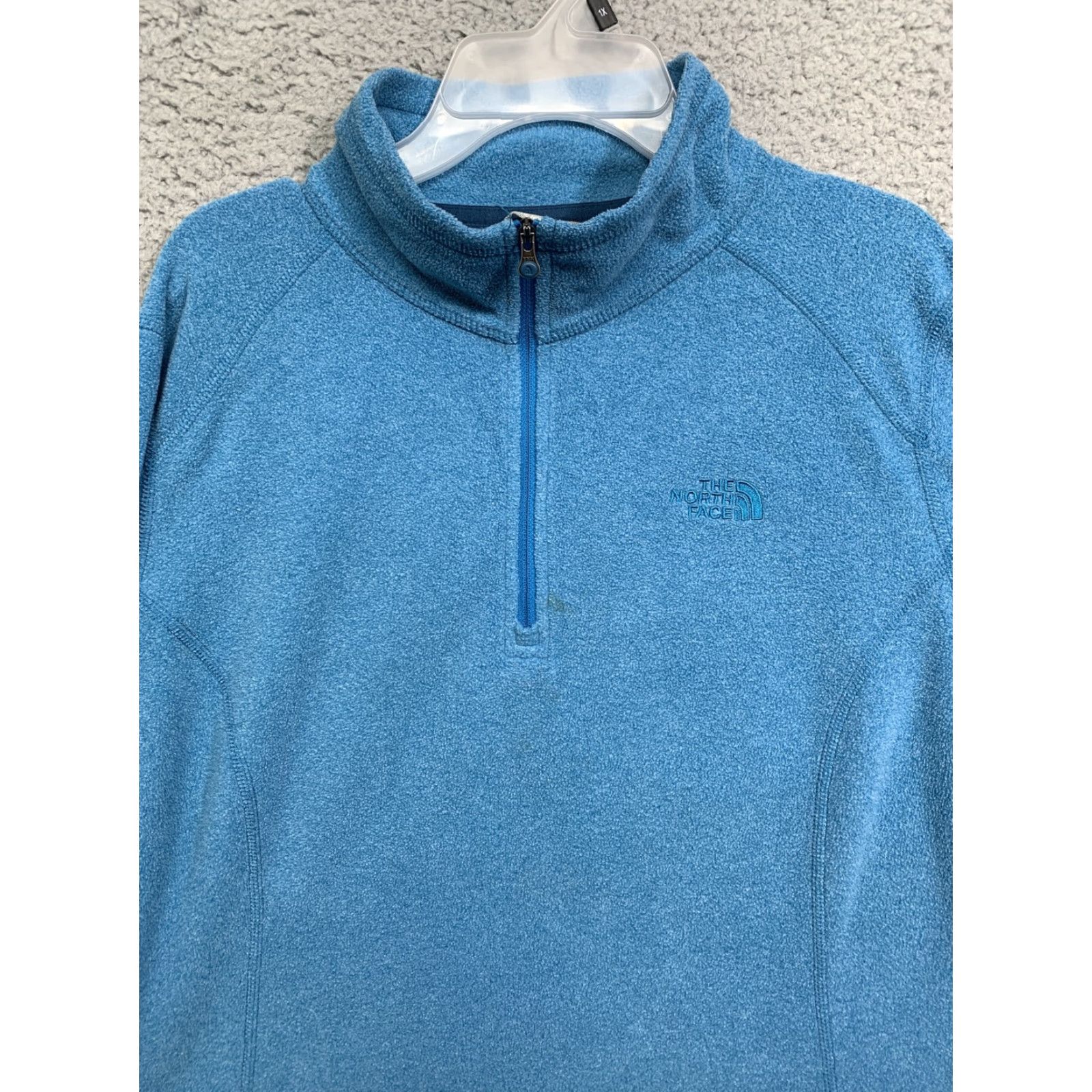 The North Face The North Face Women's Blue Long Sleeve 1/4 Zip Pullover Sweatshirt Size Large Size L / US 10 / IT 46 - 2 Thumbnail