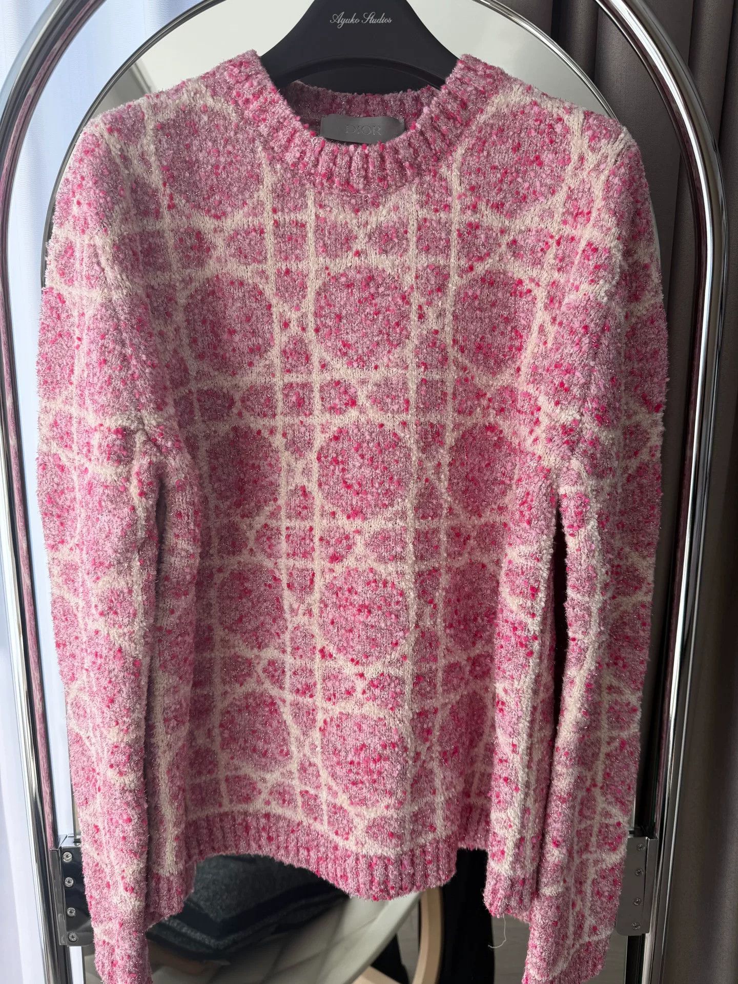 Dior Dior Pink Diamond Pattern Sweater Size M / US 6-8 / IT 42-44 - 1 Thumbnail