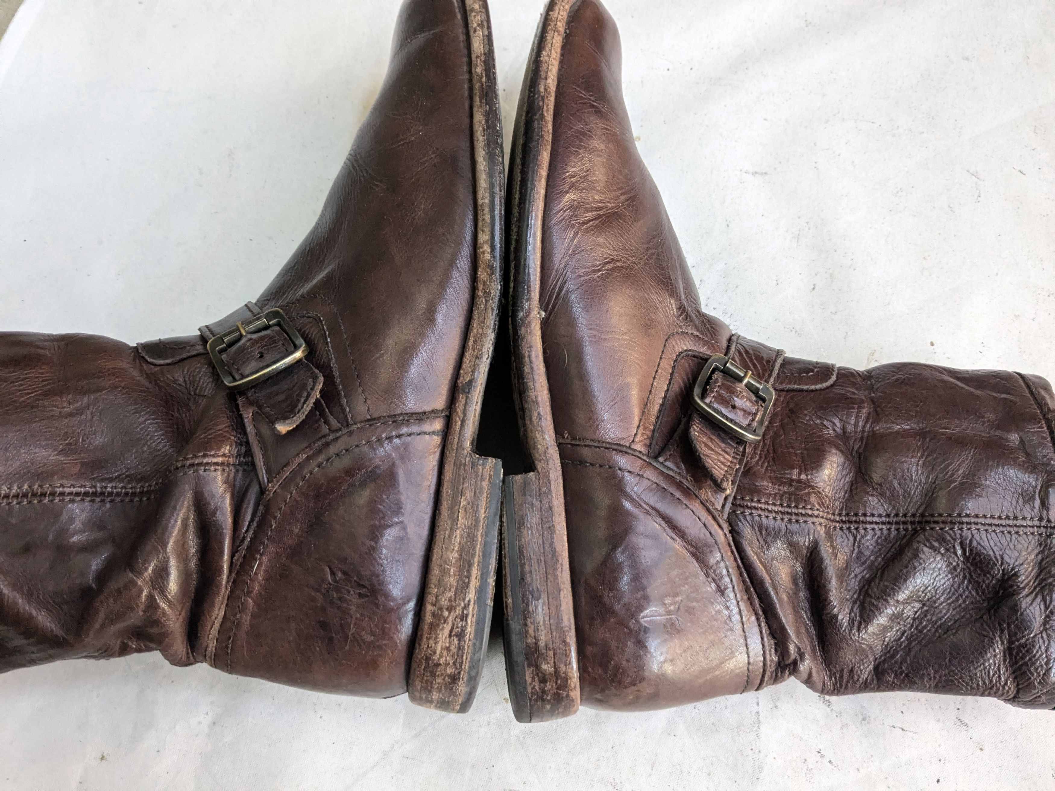 Frye Frye Engineer Boots Brown Leather 8 D Motorcycle Biker Size US 8 / EU 41 - 8 Thumbnail