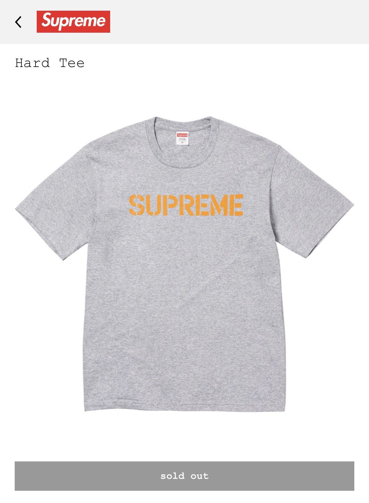 Supreme Supreme Its Just Hard Tee Heather Grey Small Size US S / EU 44-46 / 1 - 1 Thumbnail