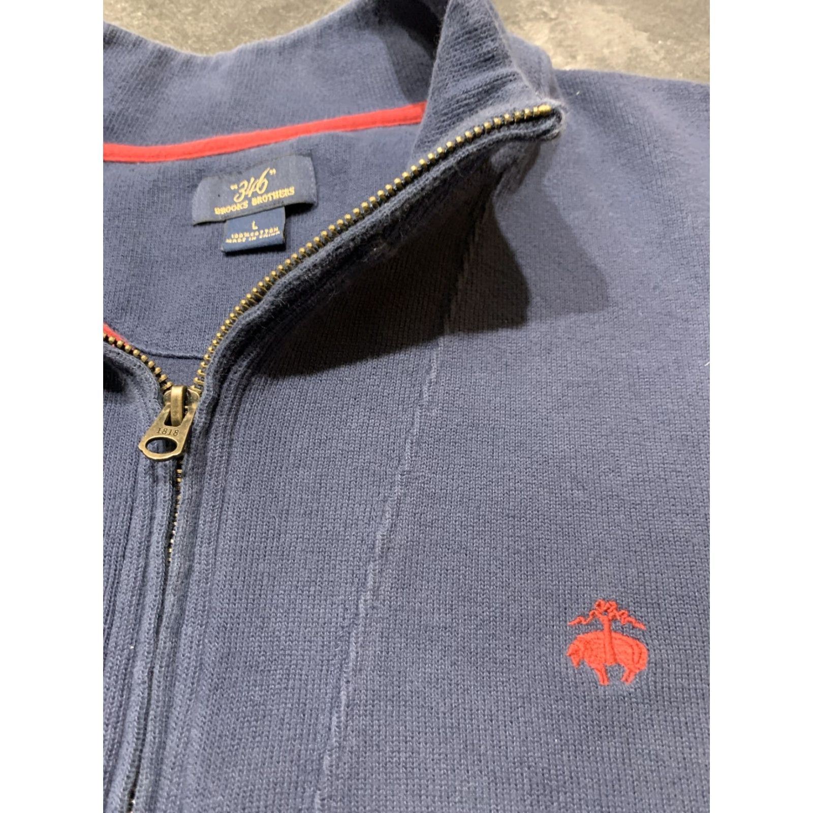 Brooks Brothers Brooks Brothers Casual Pullover Sweater Large L 1/4 Zip Mock Neck Long Sleeve Solid Blue Mens Size US L / EU 52-54 / 3 - 5 Thumbnail