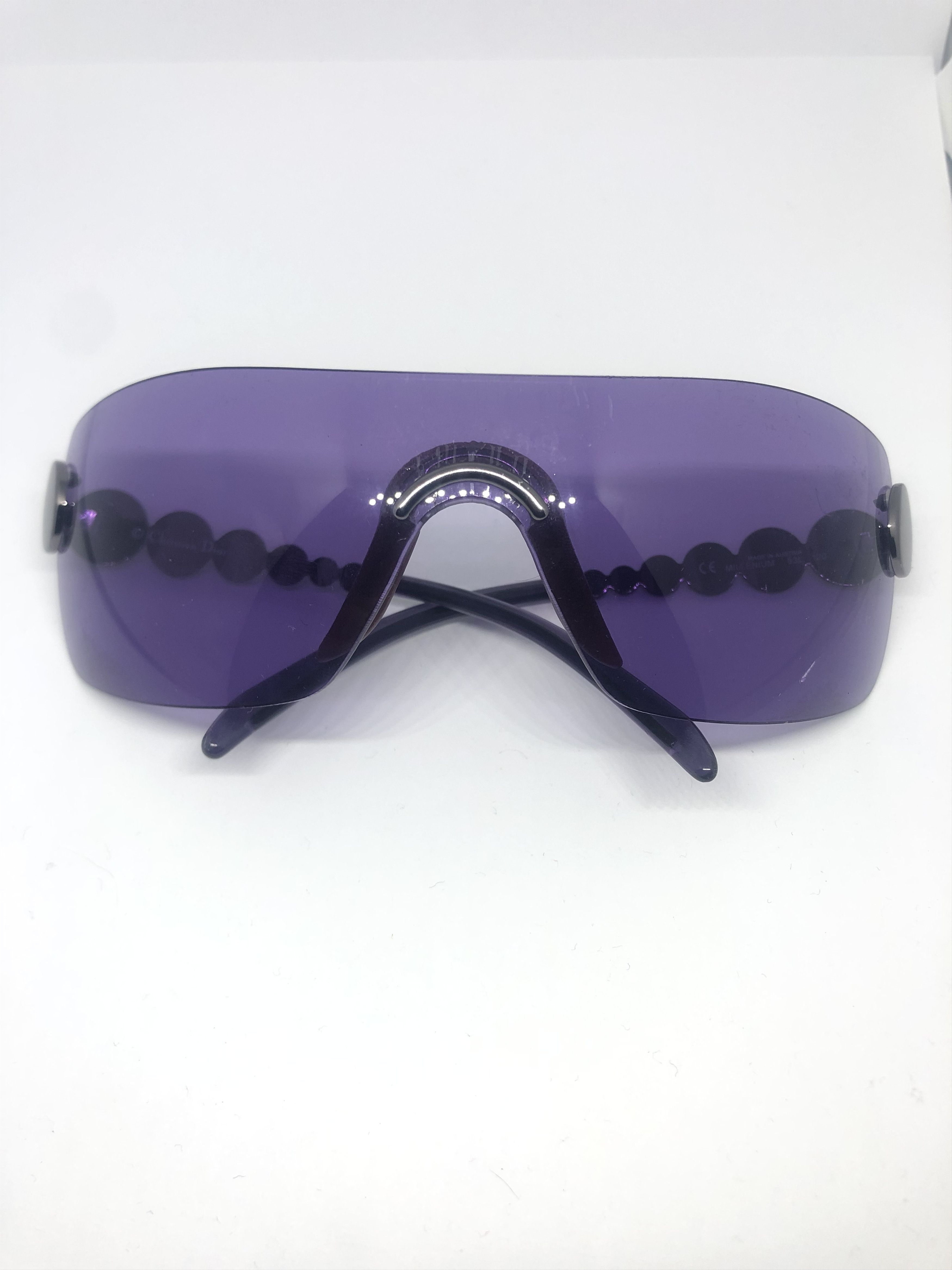 Chanel Authentic Christian Dior Purple Visor Millenium Sunglasses Size ONE SIZE - 1 Thumbnail