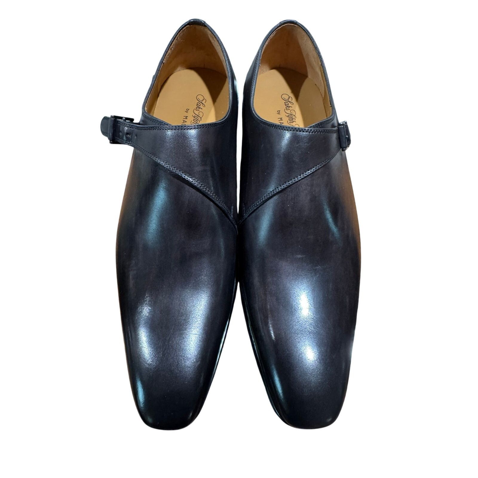 Magnanni Magnanni Efren Gray/Black Single Monk Strap Shoes sz. 7.5 us Size US 7.5 / EU 40-41 - 6 Thumbnail