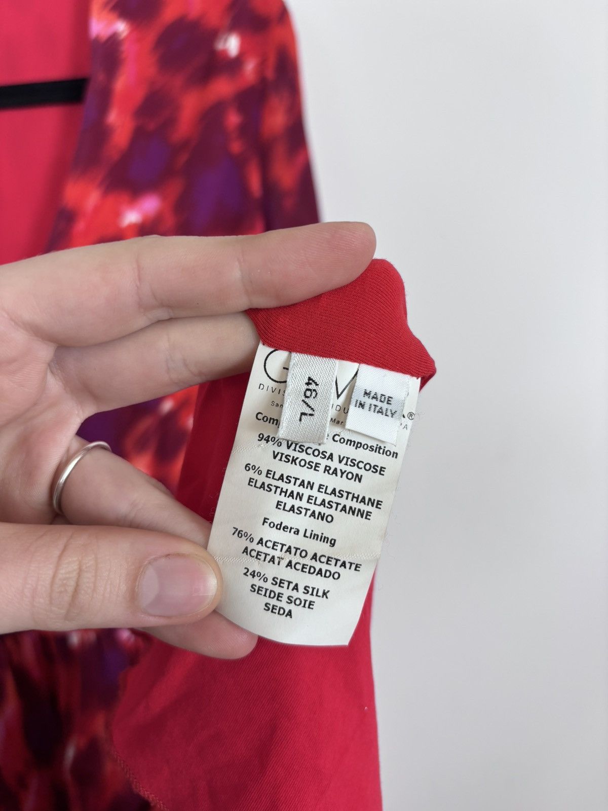 Iceberg Iceberg Women’s Red Abstract Animal Print V-Neck Dress Size L / US 10 / IT 46 - 11 Thumbnail