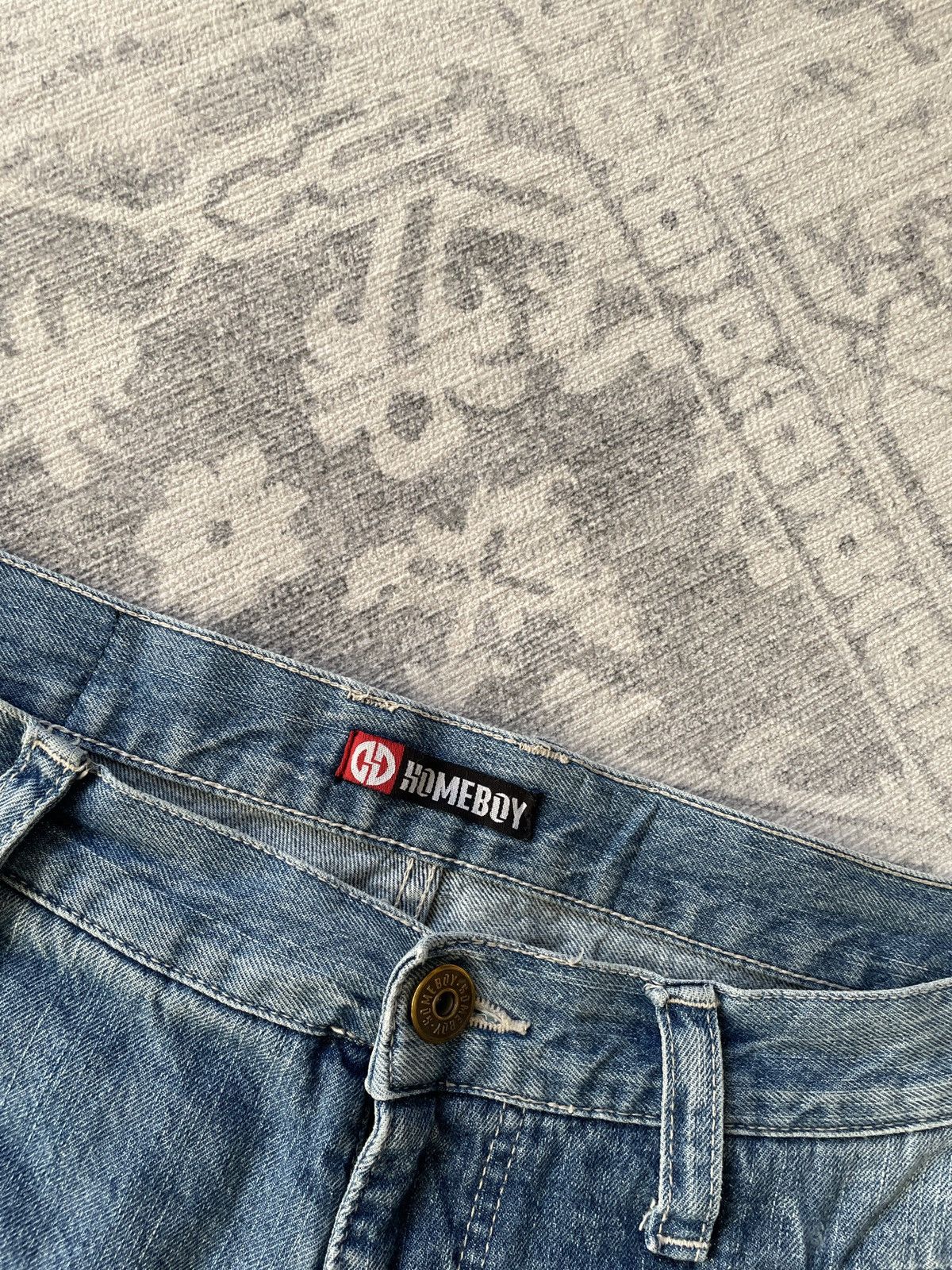 Vintage Vintage Double Knee Shorts Faded Denim Jorts Washed Baggy Size US 32 / EU 48 - 8 Thumbnail