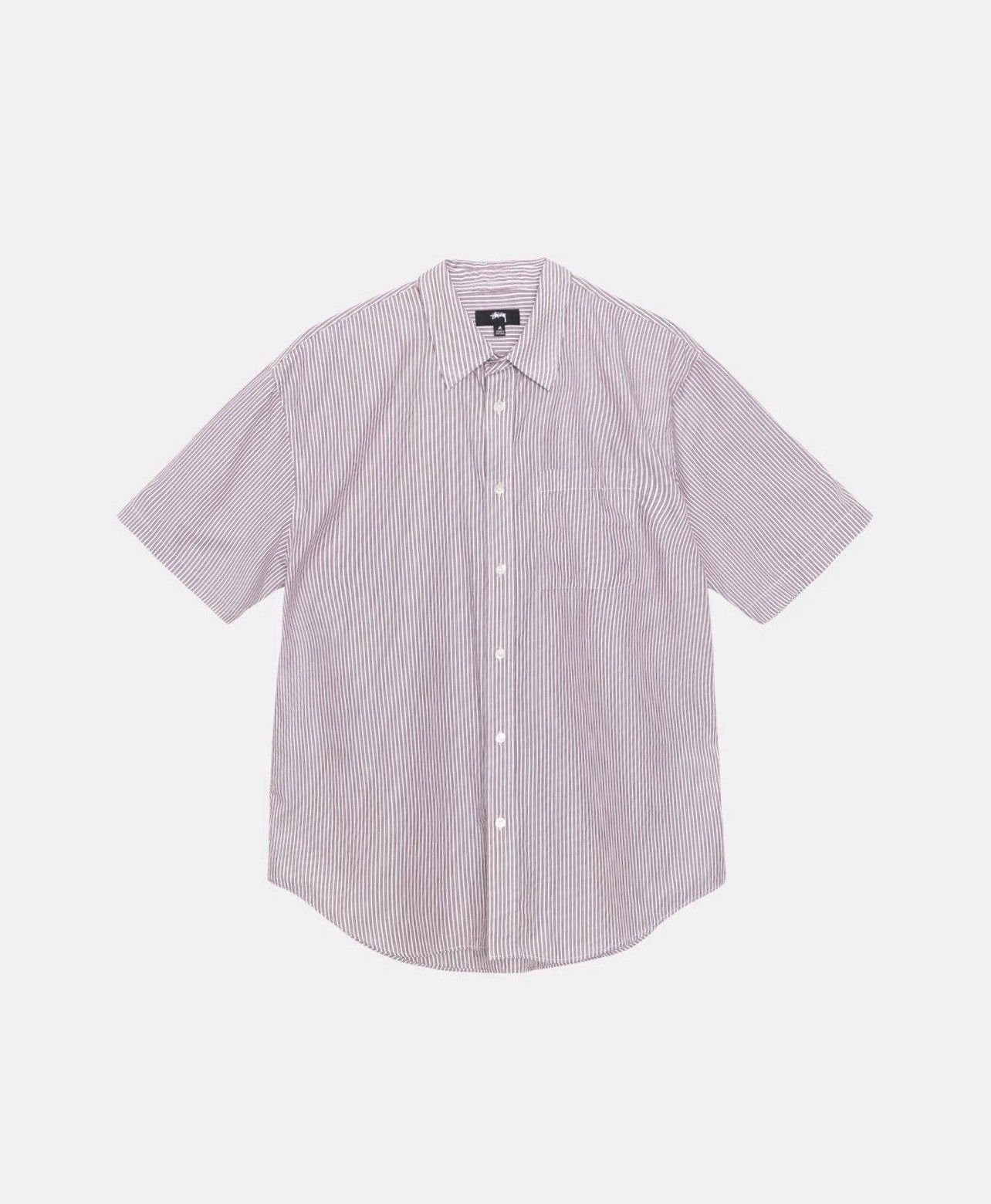 Stussy Boxy Shirt 8 Ball Burgundy Medium