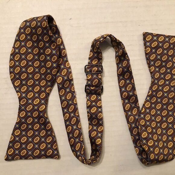 Robert Talbott Robert talbott men's new brown 100%silk bow tie Size ONE SIZE - 1 Thumbnail