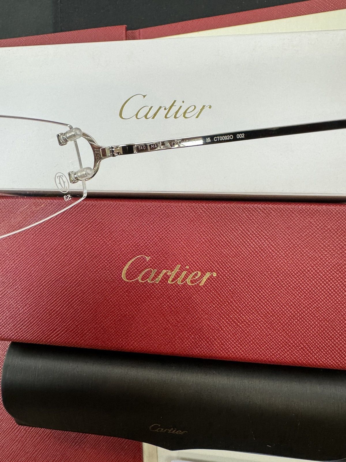 Cartier NEW Cartier Platinum Big C’s Eyeglasses Glasses Size ONE SIZE - 3 Thumbnail