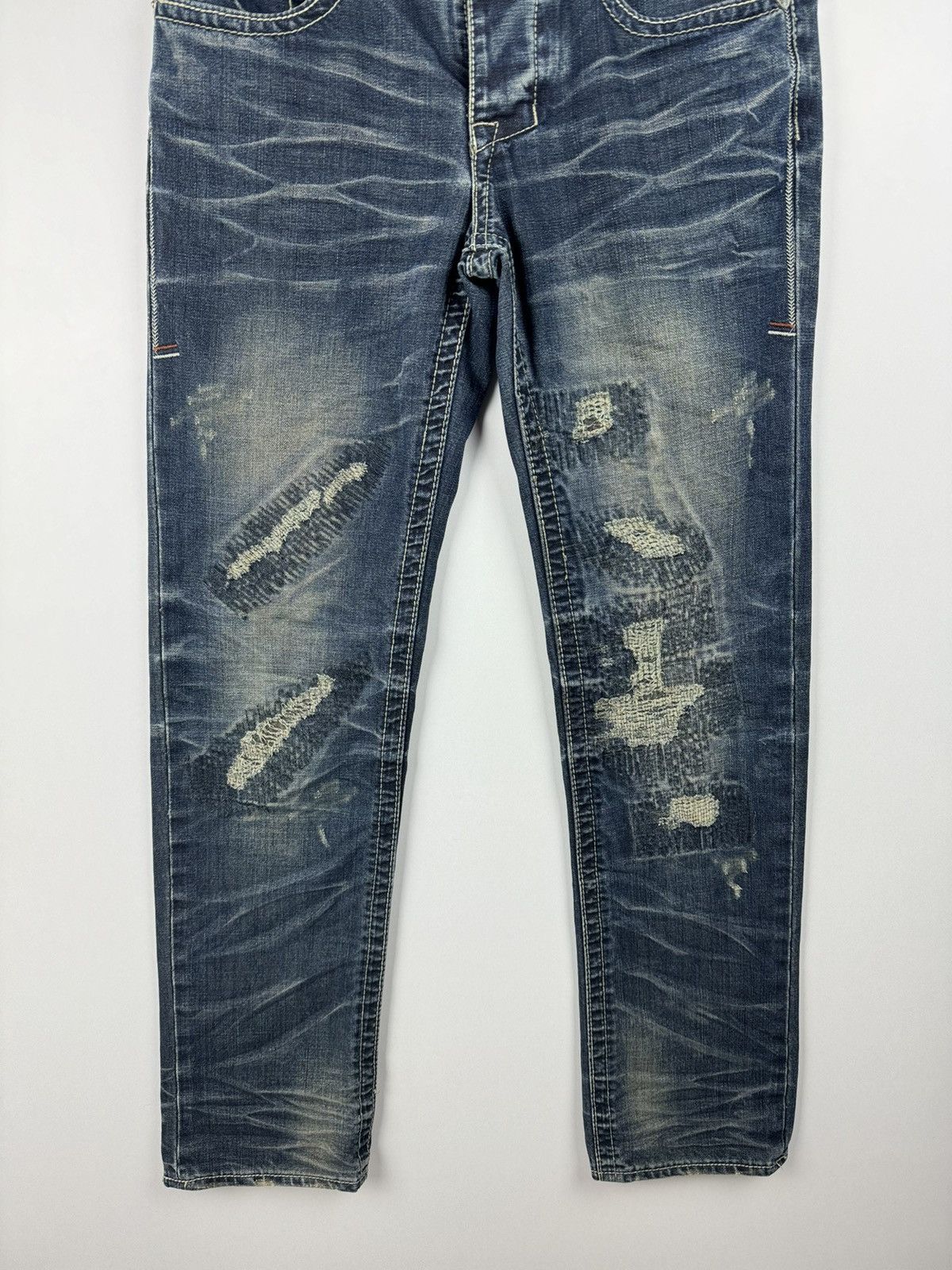 Affliction Vintage Y2K Opium Faded Electric Style Justing Denim Jeans Size US 30 / EU 46 - 7 Thumbnail