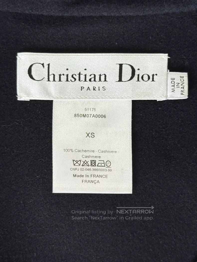 Dior Dior Dark blue cashmere cloak coat Size XS / US 0-2 / IT 36-38 - 6 Thumbnail