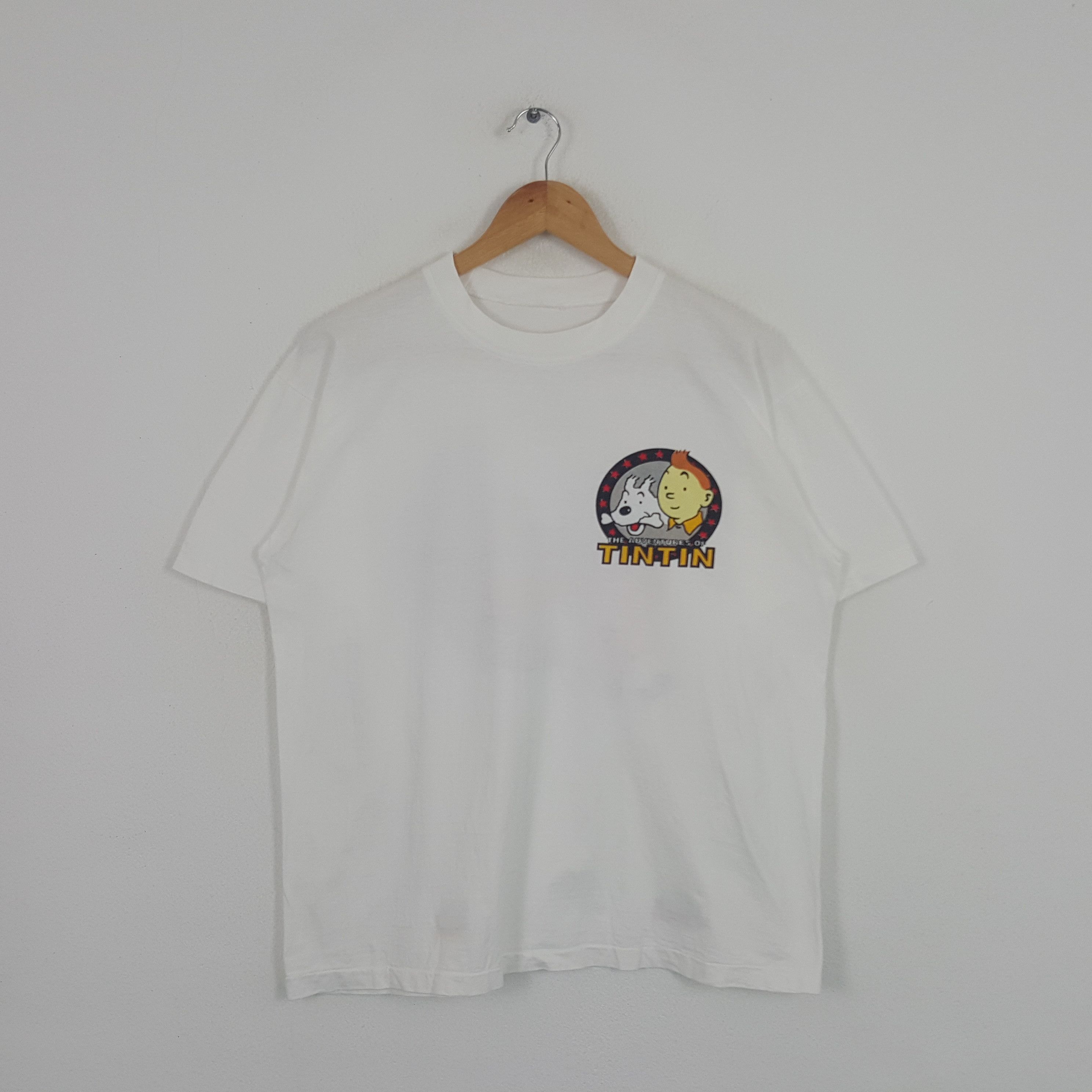 Vintage Vintage Tintin & Snowy The Adventure of Tintin Tshirt Size US L / EU 52-54 / 3 - 3 Thumbnail