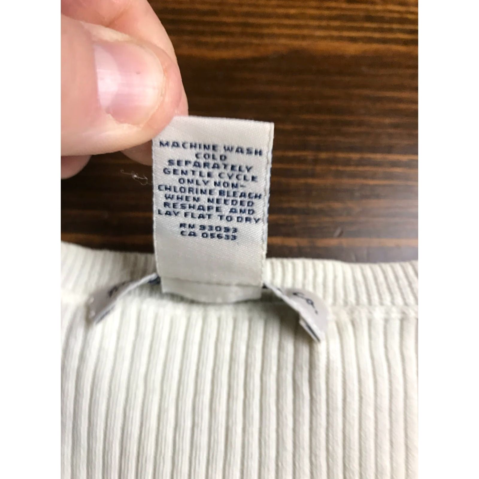 Vintage Telluride Clothing Co. Shirt Women's Large Cream Ribbed 3/4 Sleeve Size L / US 10 / IT 46 - 7 Thumbnail