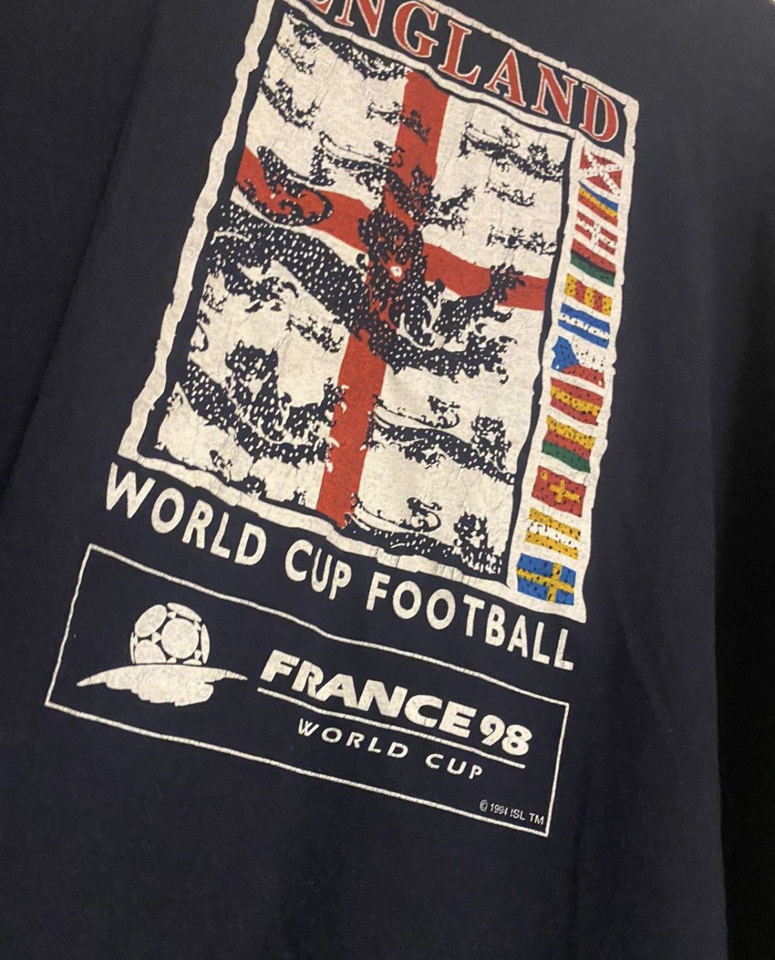 Vintage England soccer tee World Cup 1994 1998 size XL