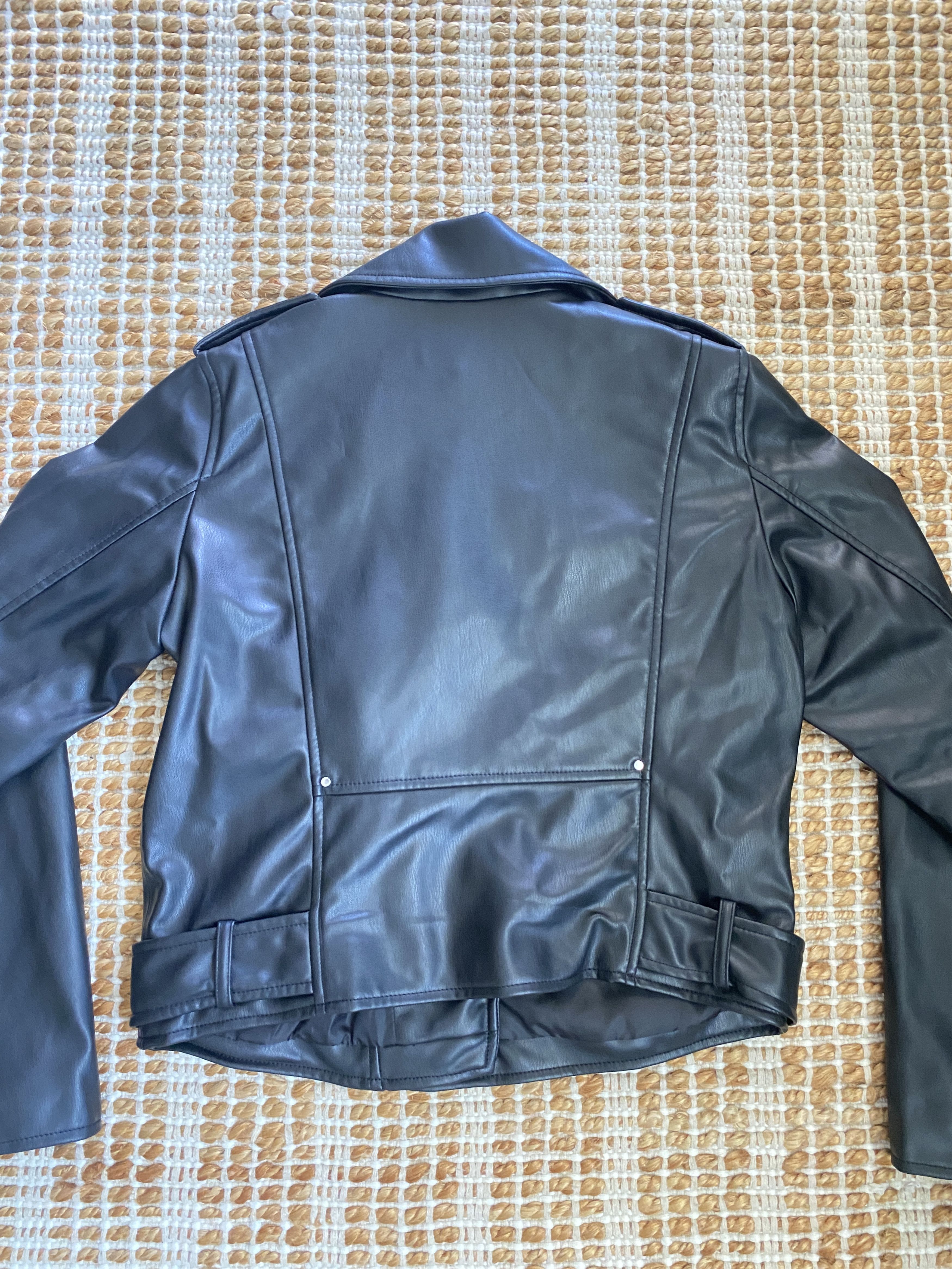 Zara Zara Faux Leather Biker Jacket – Black Size S / US 4 / IT 40 - 11 Thumbnail
