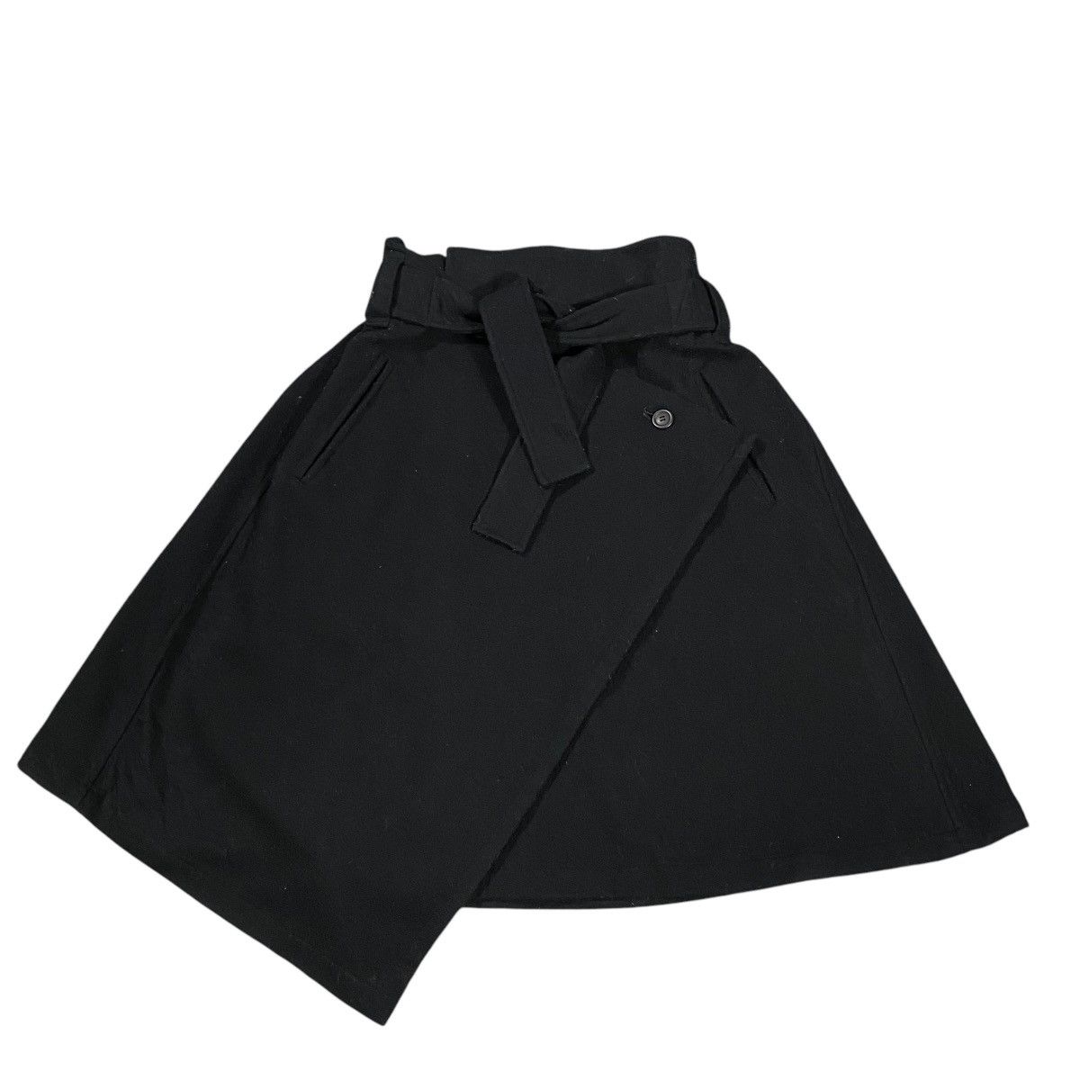 Homme Plisse Issey Miyake × Issey Miyake × Pleats Please Issey Miyake Vintage 80s Issey Miyake Wrap Belted Asymmetry Skirt Size 9 Size 26" / US 2 / IT 38 - 1 Thumbnail