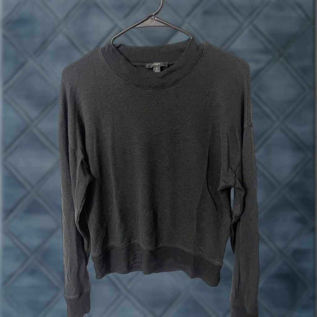 J.Crew J.CREW Women's Black Supercozy mockneck pullover AB715 Size S Pullover Sweater Women Black AB715 Small Mockneck Supercozy Style AB715 Size S / US 4 / IT 40 - 1 Thumbnail