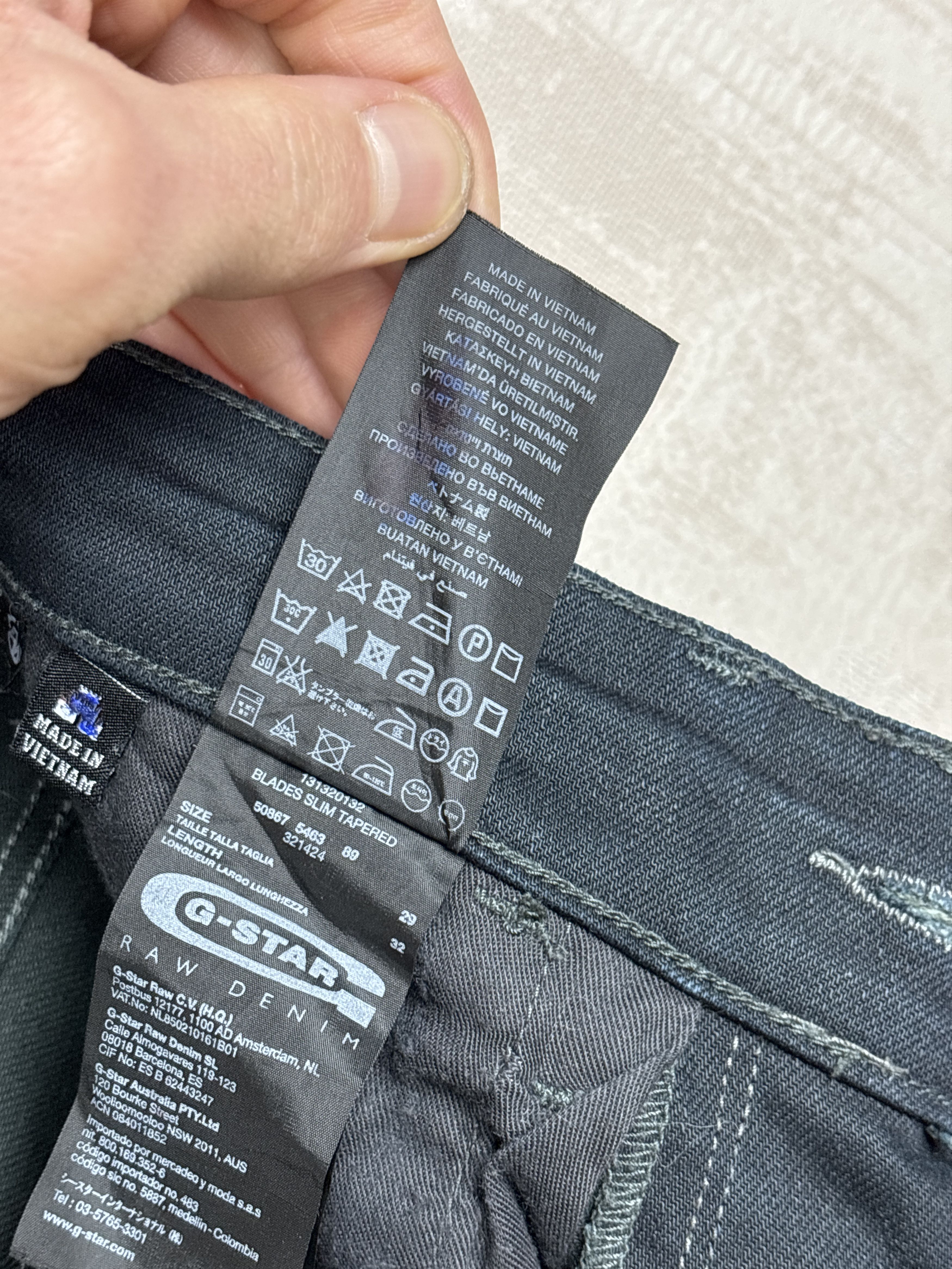 G-Star G-Star Raw Blades Slim Tapered Jeans Buckle Back W 29 / L 32 Size US 29 - 18 Thumbnail