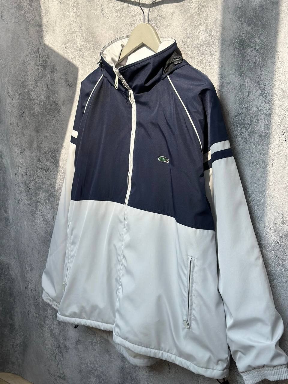 Lacoste × Vintage Lacoste Paris Jacket Striped Vintage 90s Hooded Size US XL / EU 56 / 4 - 2 Thumbnail