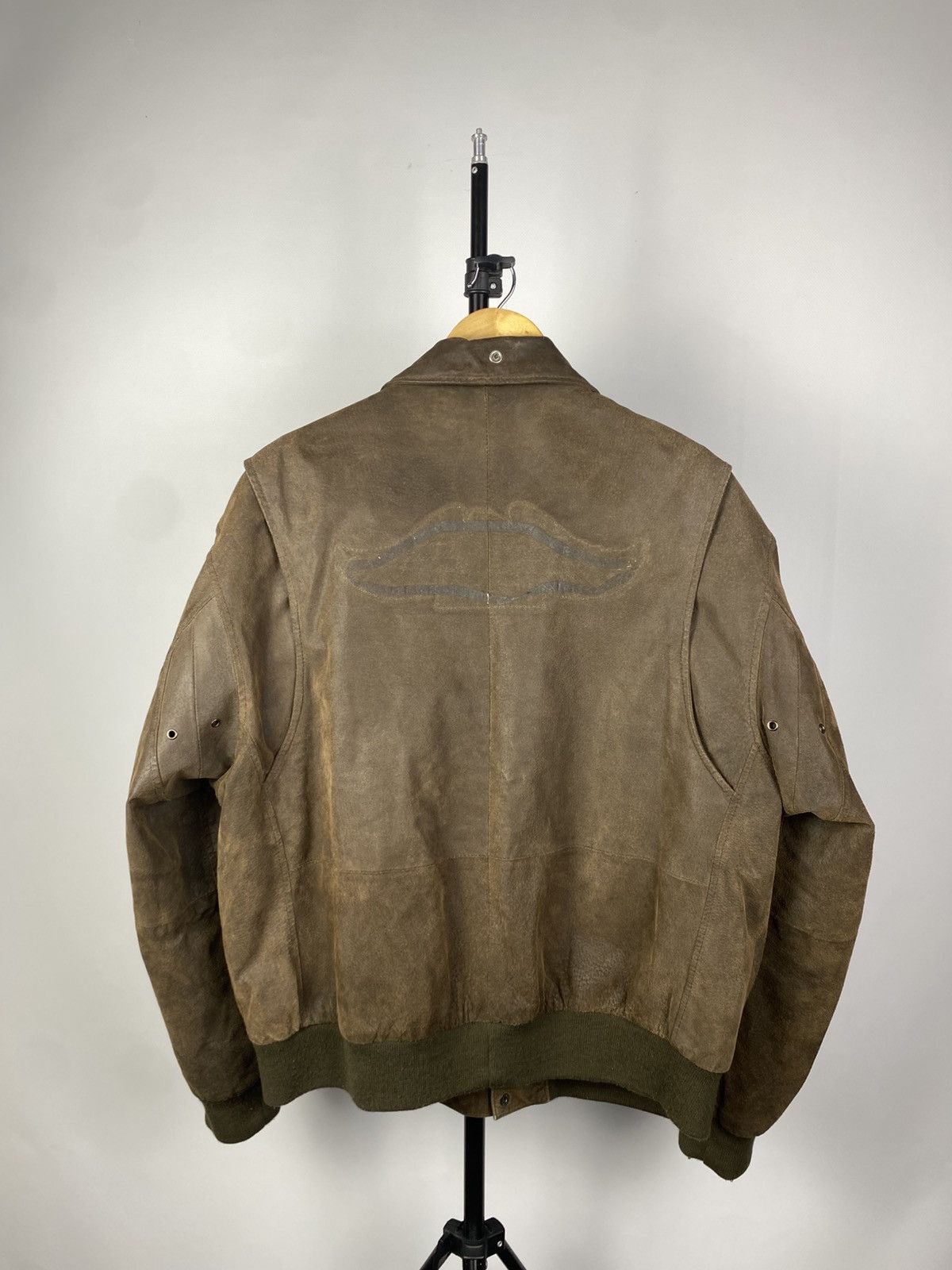 Vintage Vintage Leather Bomber Aviator Flight Jacket Schott Style Size US L / EU 52-54 / 3 - 8 Thumbnail