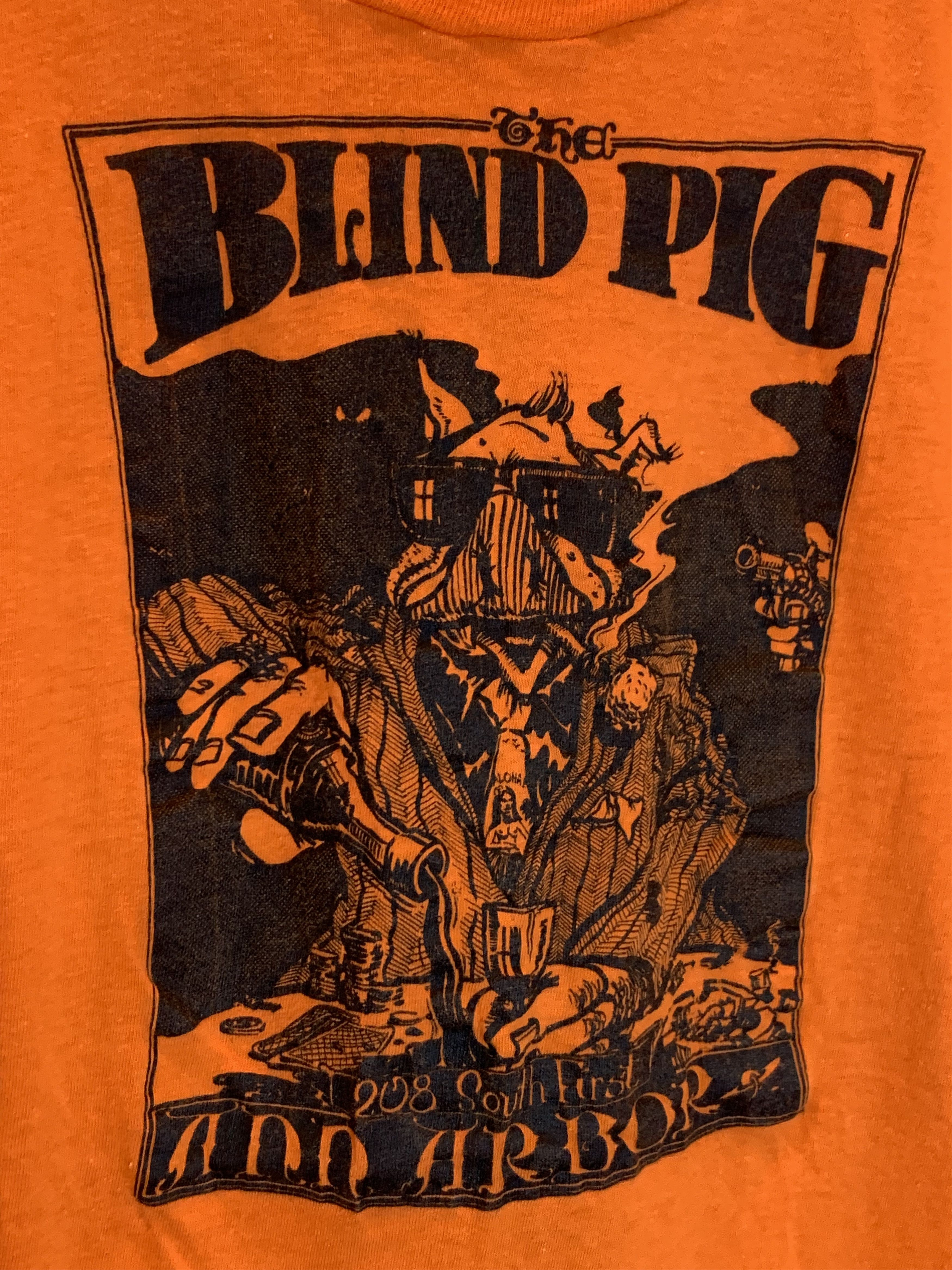 Vintage RARE Vintage 70s The Blind Pig Ann Arbor Single Stitch Shirt Size US L / EU 52-54 / 3 - 2 Thumbnail
