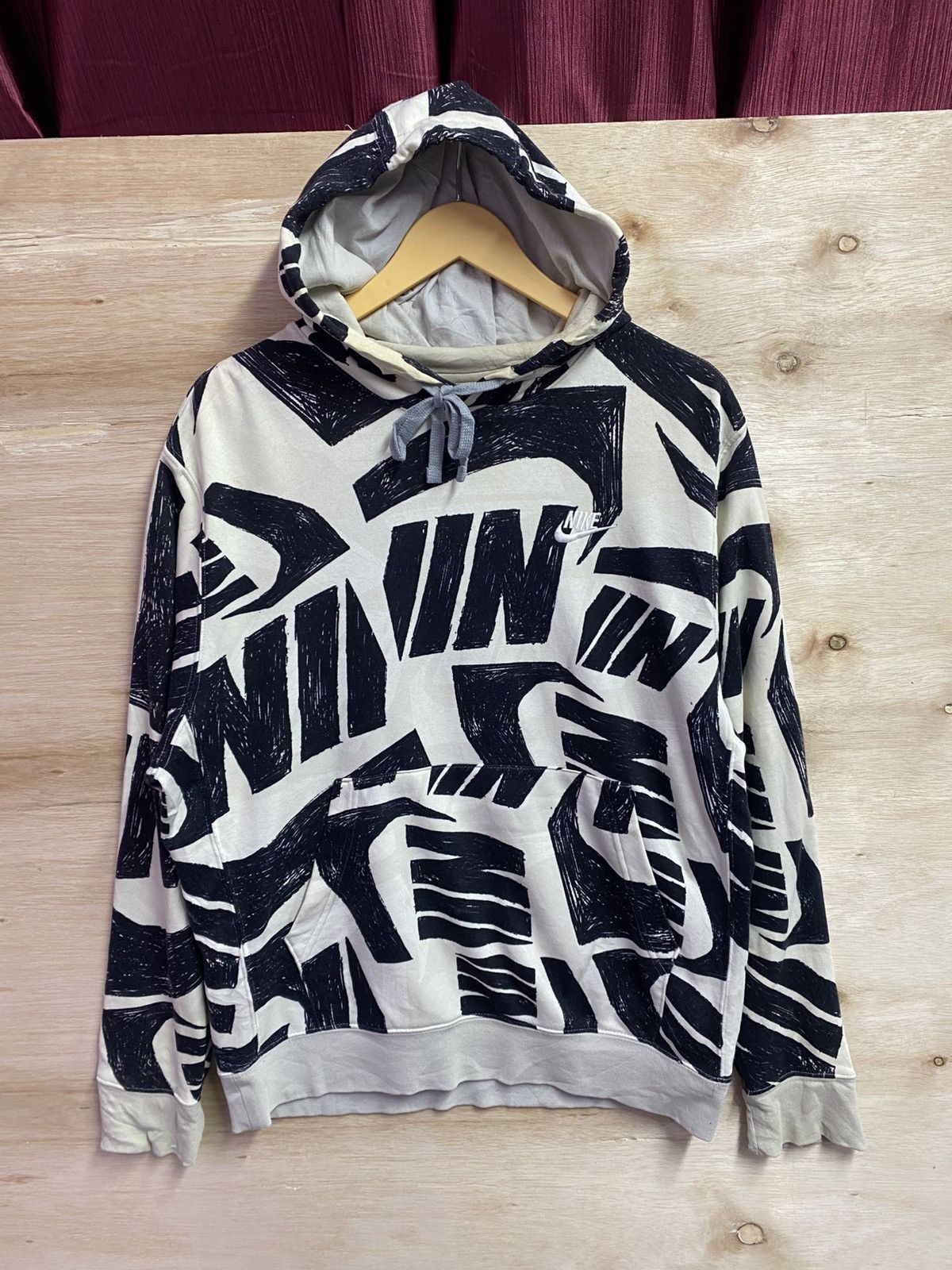 Nike Nike Men's Sportswear Allover Print Futura Club Hoodie Size US XL / EU 56 / 4 - 1 Thumbnail