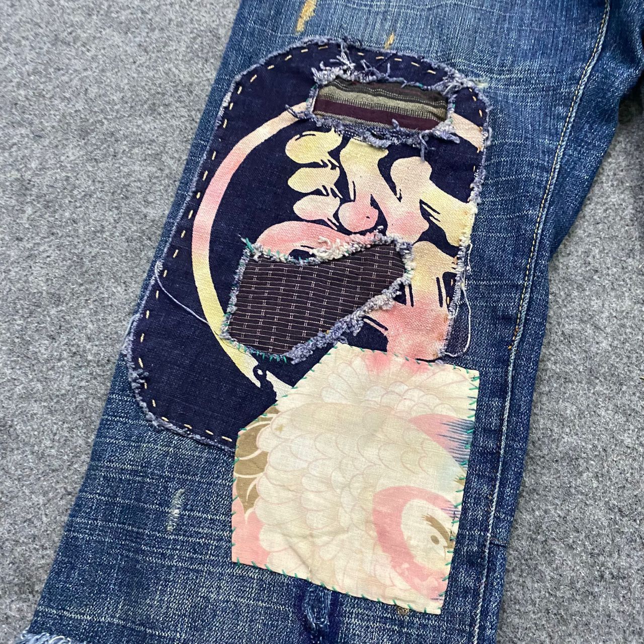 If Six Was Nine 💥Best Offer💥Vintage Ezra Fitch Patchwork Denim Size US 34 / EU 50 - 20 Thumbnail