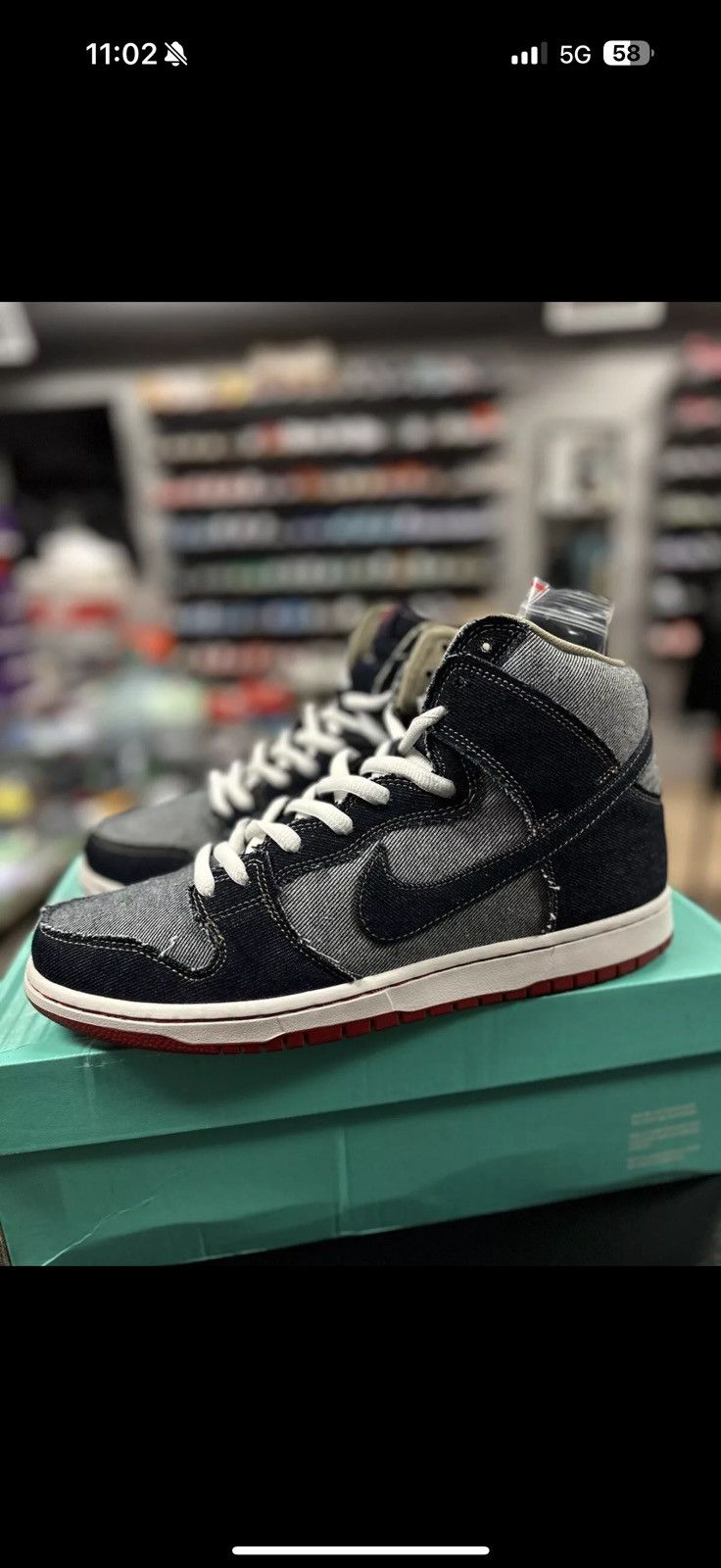 Nike Size 11 - Nike Reese Forbes x SB Dunk High Denim (881758-441 Size US 11 / EU 44 - 4 Thumbnail