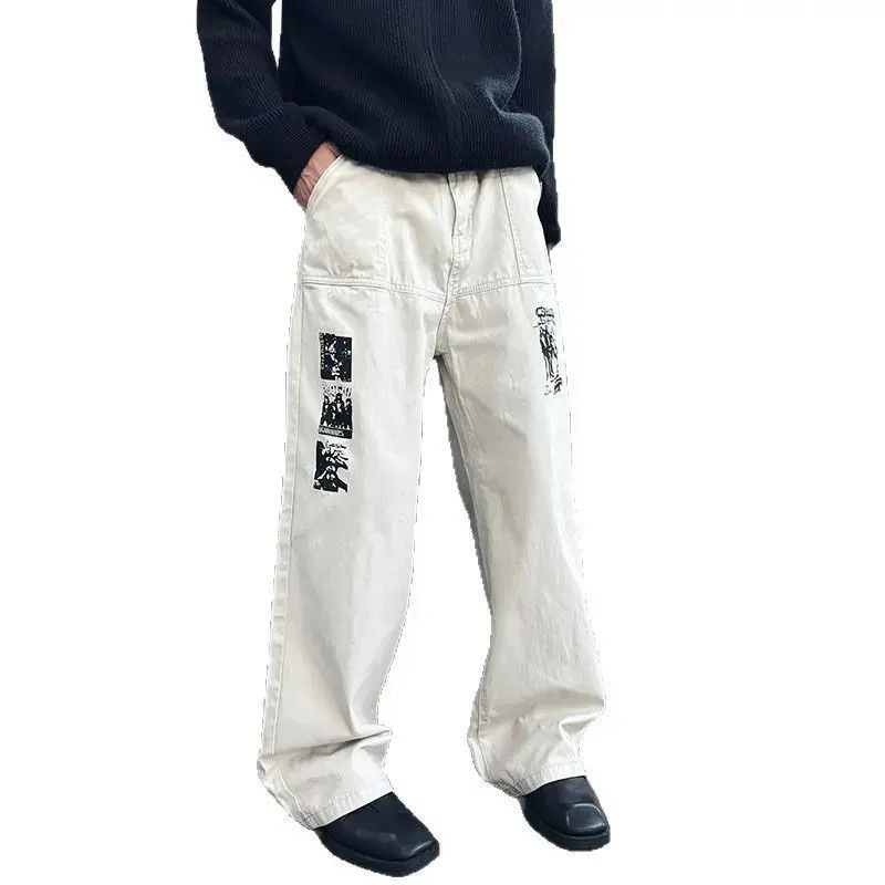 Japanese Brand Retro loose wide leg hip-hop printed jeans Size US 32 / EU 48 - 5 Thumbnail