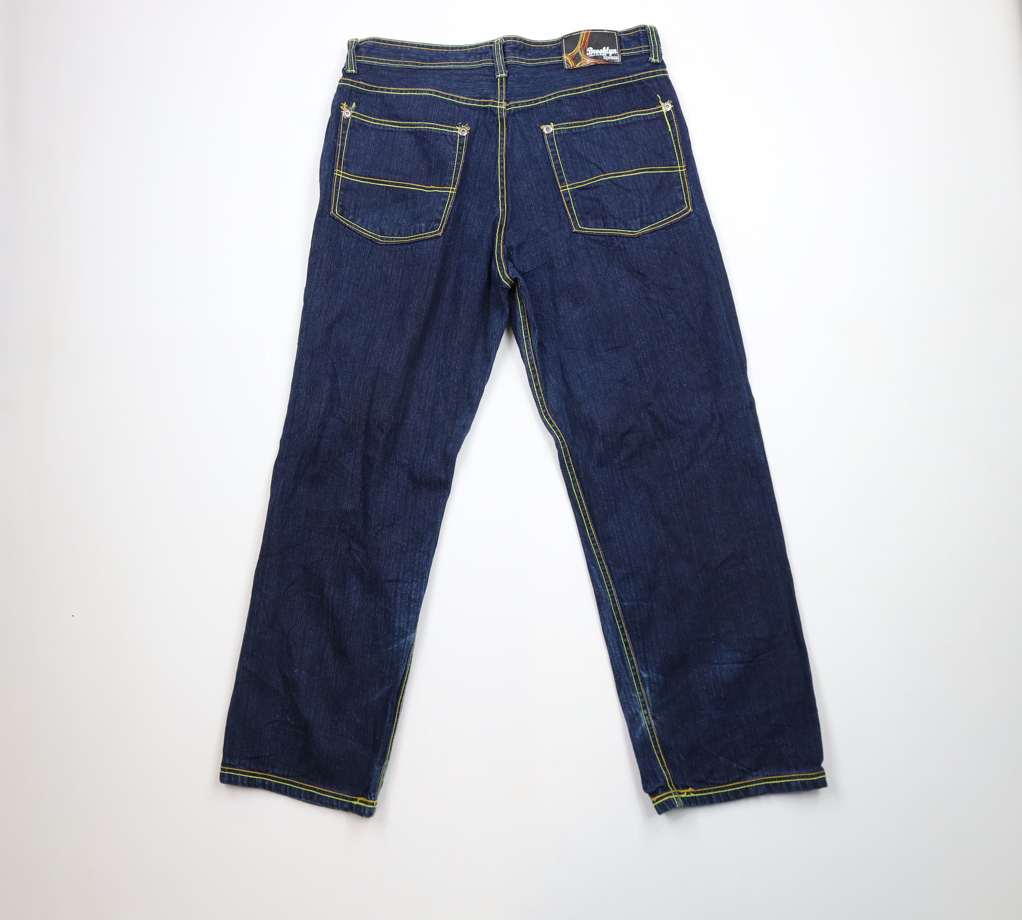 Vintage Vintage 90s Y2K Streetwear Fit Wide Leg Denim Jeans Blue Size US 36 / EU 52 - 10 Thumbnail