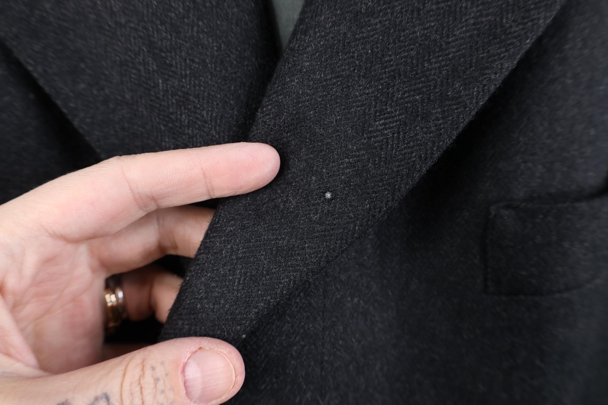 Vintage Vintage 70s Streetwear Wool Herringbone Overcoat Gray USA Size US XXL / EU 58 / 5 - 5 Thumbnail