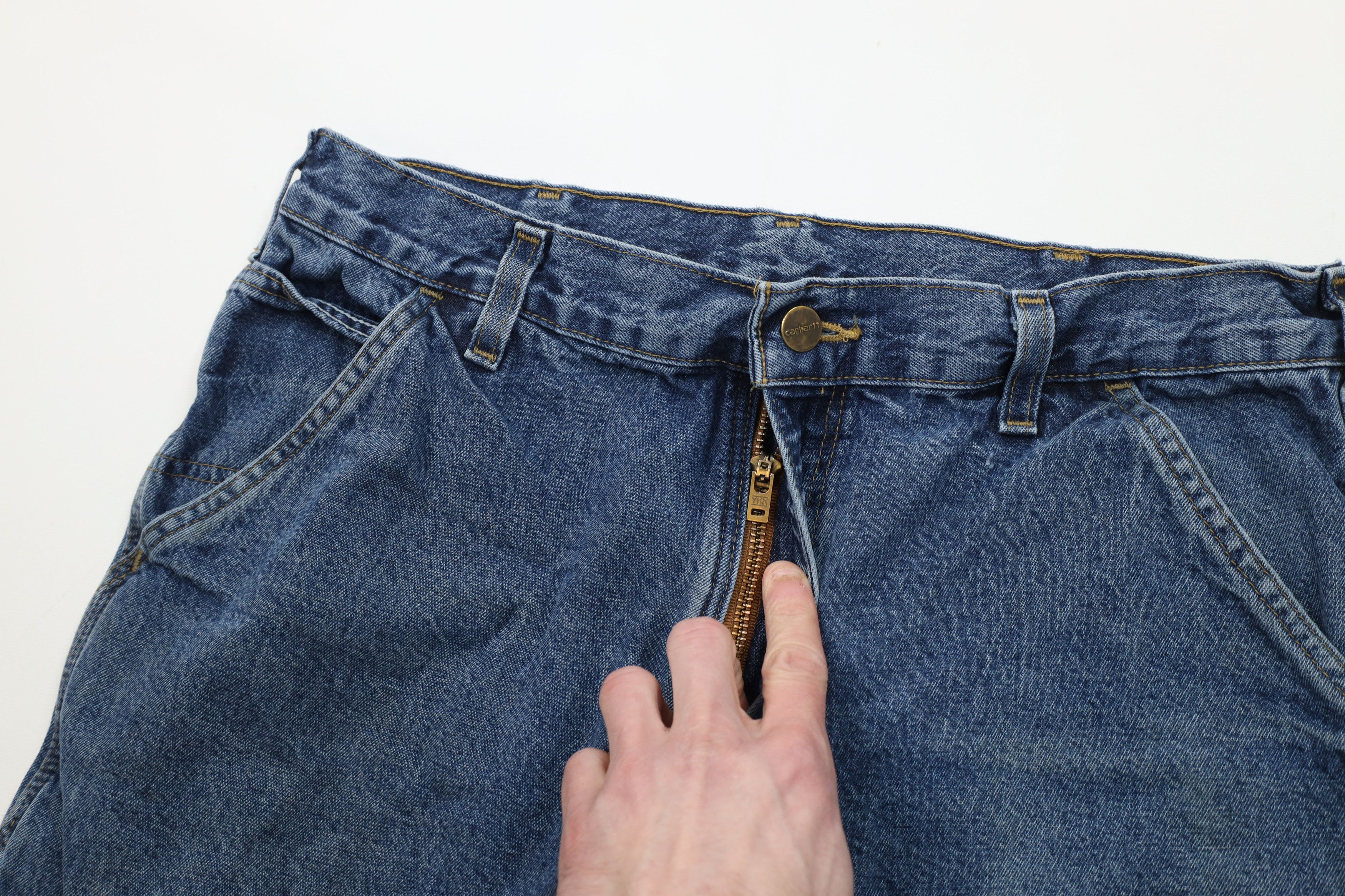 Carhartt Vintage Y2K Carhartt Wide Leg Original Dungaree Denim Jeans Size US 34 / EU 50 - 10 Thumbnail