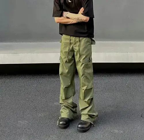 Bag military flared baggy cargo pants