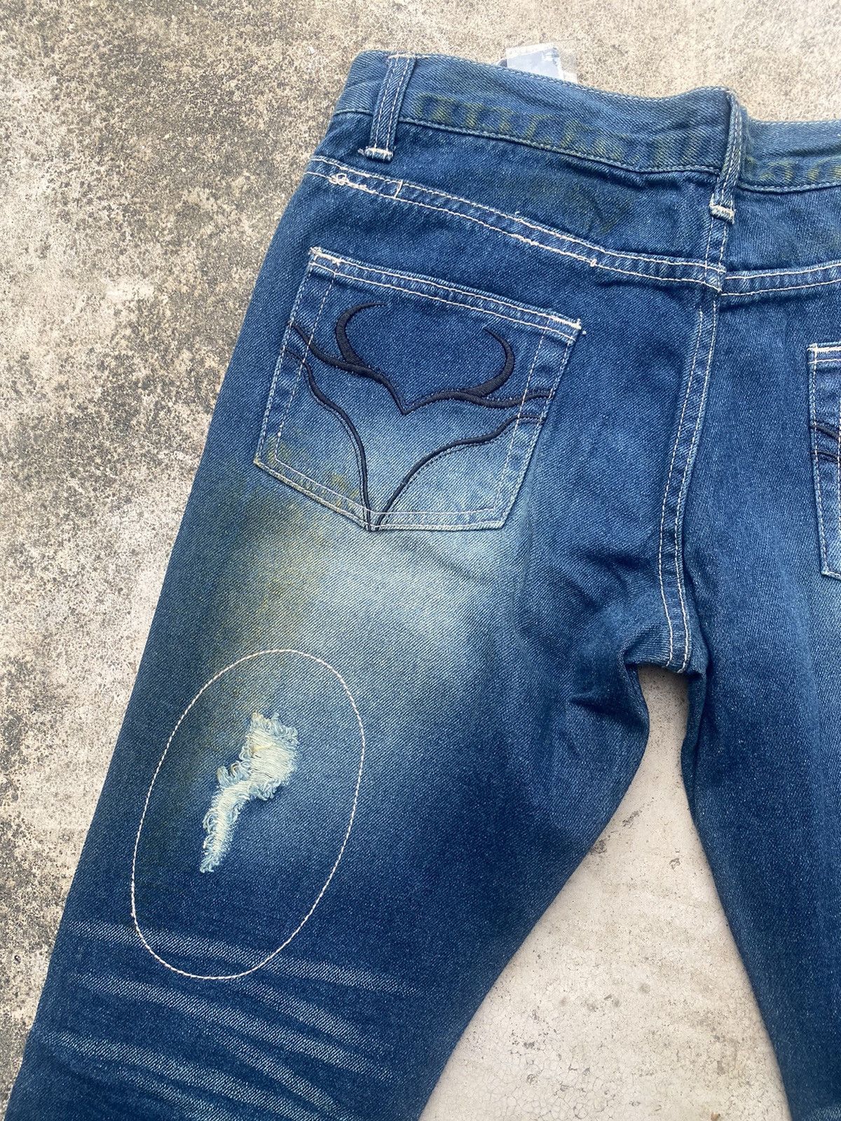 If Six Was Nine × Japanese Brand Flare Jeans Dal Fellow Distressed Patch work Size US 31 - 20 Thumbnail
