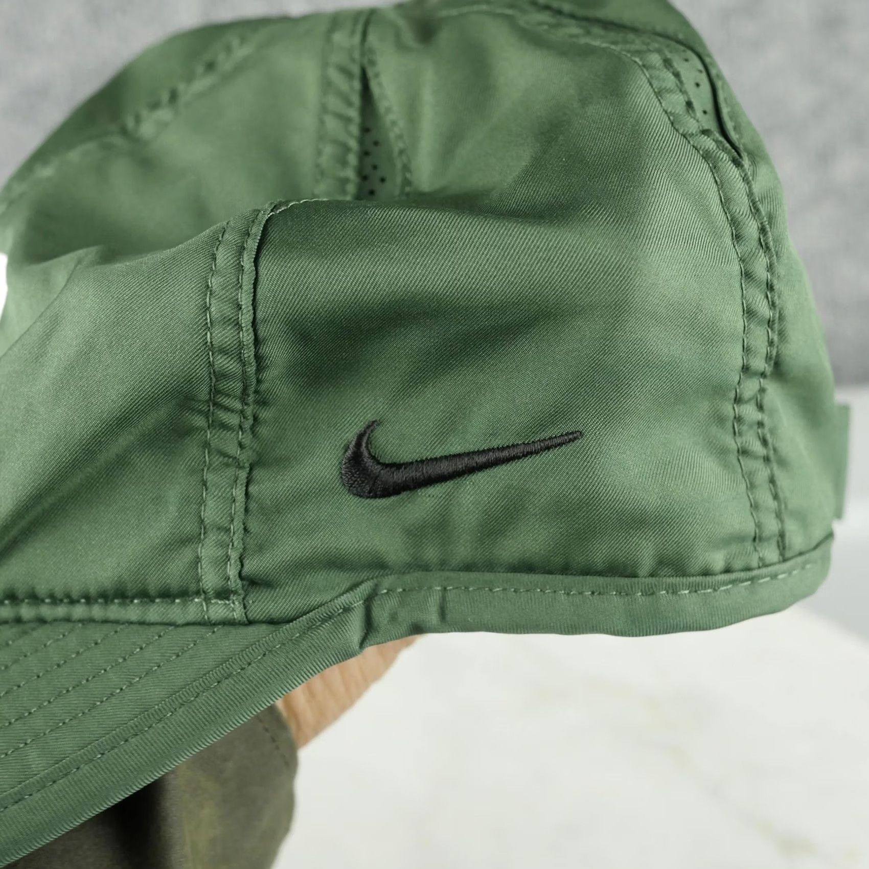 Nike Nike Featherlight Hat Cap Strap Back Mens One Size Green C Logo Dri-FIT Running Size ONE SIZE - 4 Thumbnail