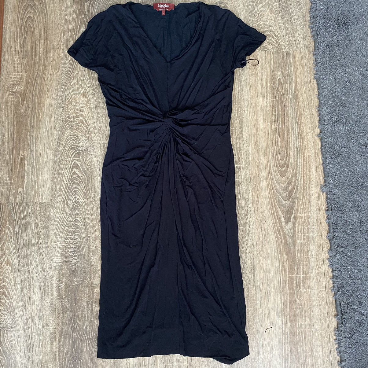 Vintage Vintage Max Mara Made in Italy Dress Black Size L / US 10 / IT 46 - 1 Thumbnail