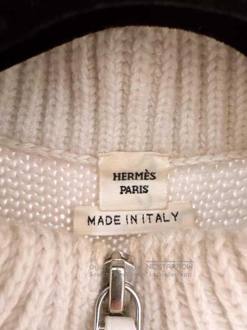 Hermes Hermes Light Beige Wool + Cashmere Knit Cardigan Size XS / US 0-2 / IT 36-38 - 5 Thumbnail