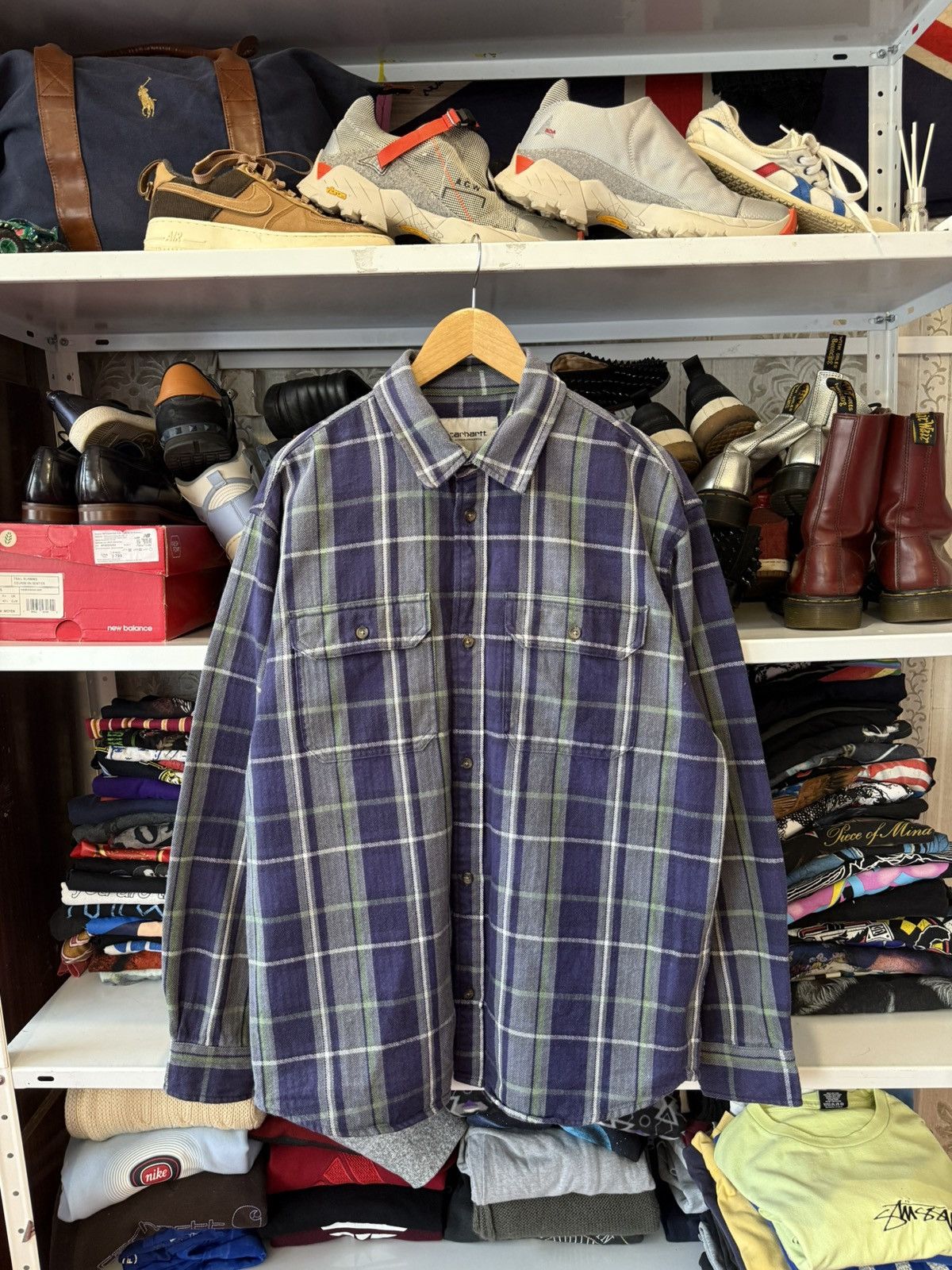 Carhartt Vintage Carhartt Flannel Jacket USA Y2K Size US L / EU 52-54 / 3 - 1 Thumbnail