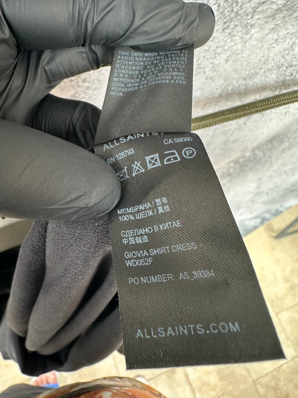 Allsaints × Vintage Allsaints Avant-Garde GIOVIA Shirt Dress 100% Silk Black Size M / US 6-8 / IT 42-44 - 12 Thumbnail