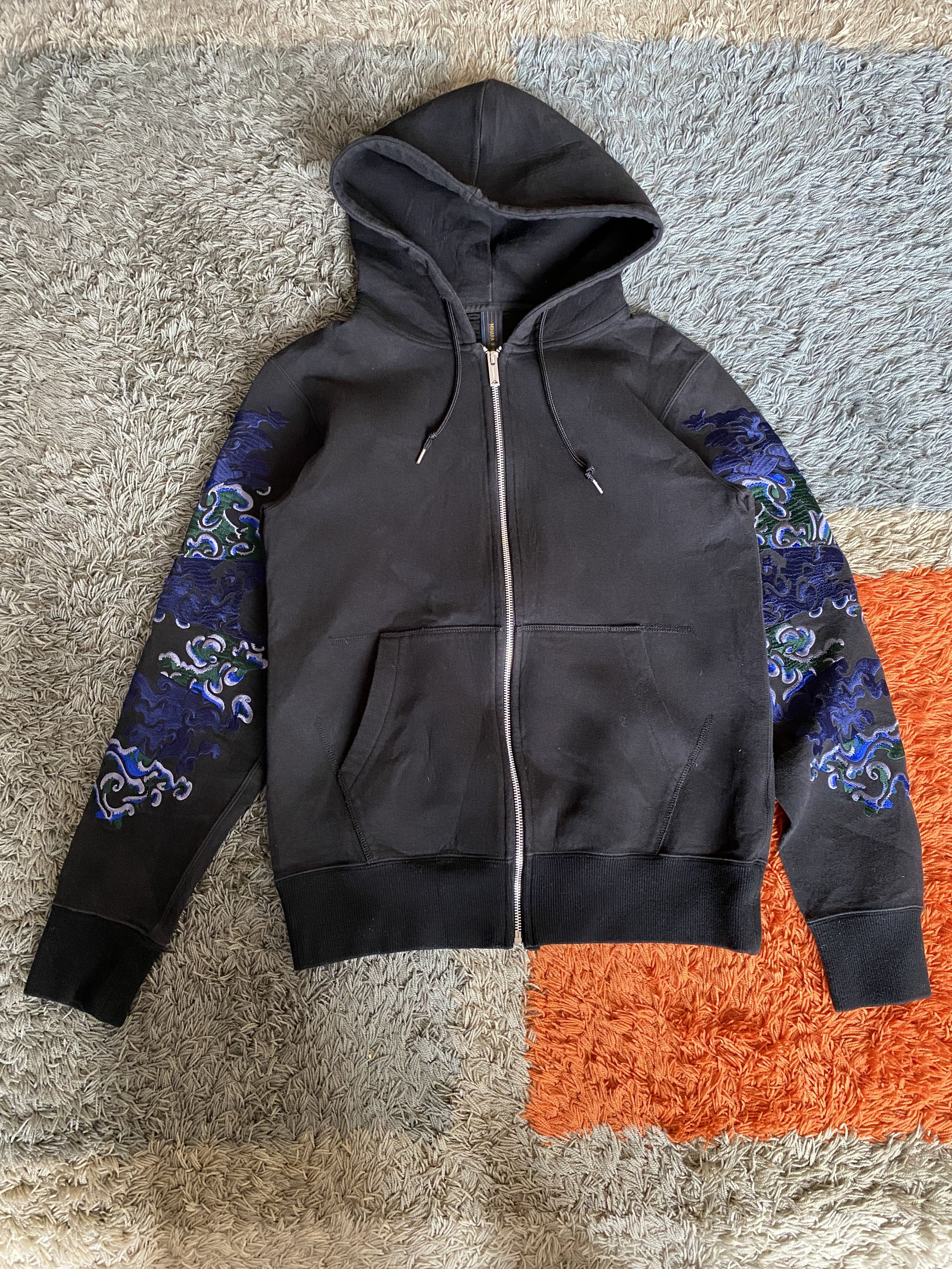 Maison MIHARA YASUHIRO Miharayasuhiro Waves Print Sleeve Hoodie Size US S / EU 44-46 / 1 - 1 Thumbnail