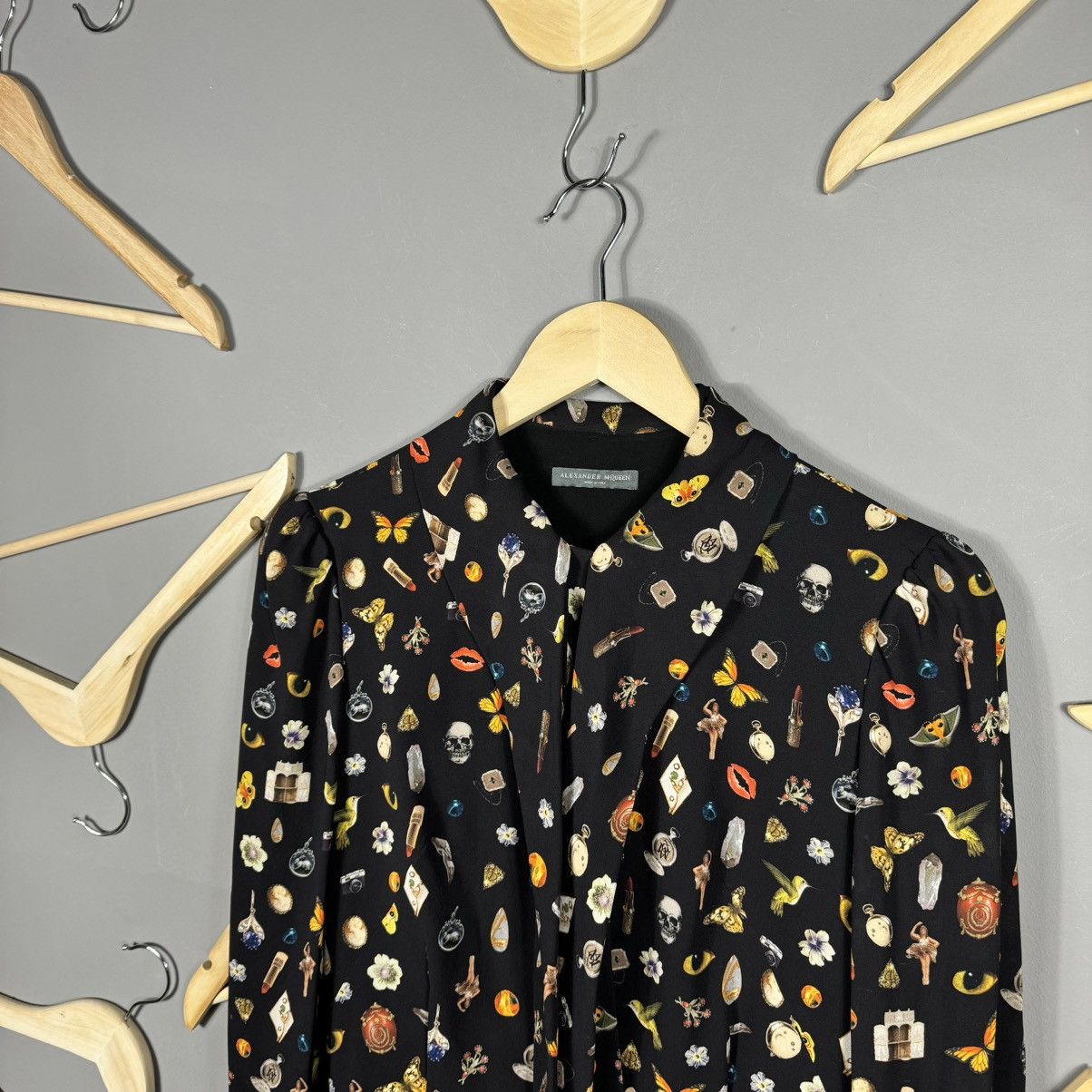 Alexander McQueen Alexander McQueen Obsession Long-sleeve Silk Dress Size XS / US 0-2 / IT 36-38 - 4 Thumbnail