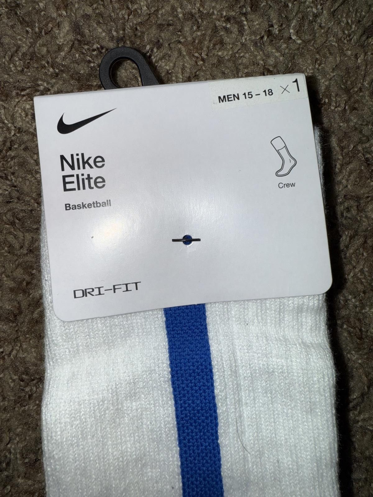 Nike Nike Elite Crew Basketball SX7622 Single Pair Sample Size ONE SIZE - 4 Thumbnail
