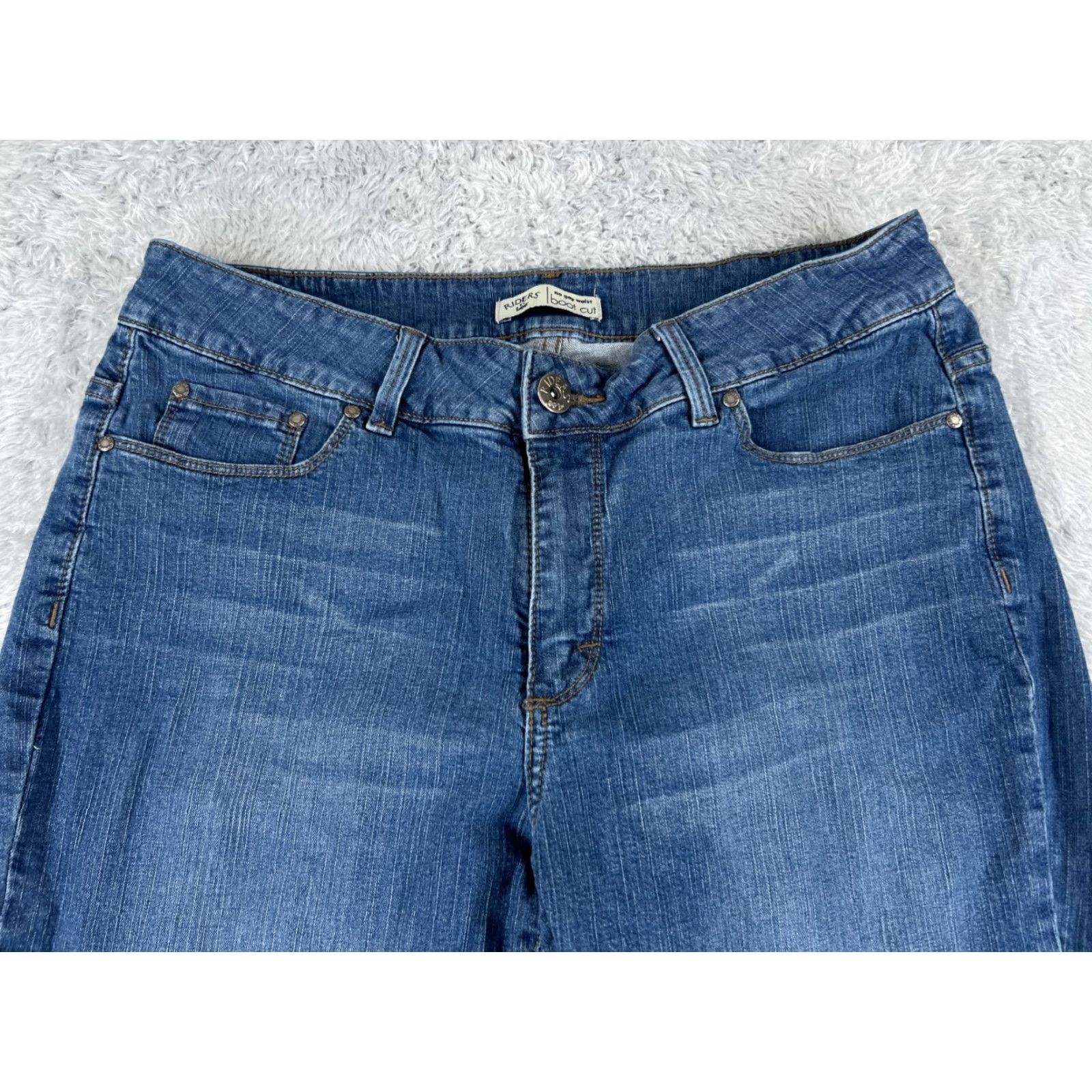 Lee Lee Blue Denim Jeans Bootcut 31x29 Regular Inseam 29 Mid Rise 5-Pocket Cotton Blend Womens Adult Jeans Size 24" / US 00 / IT 34 - 4 Thumbnail