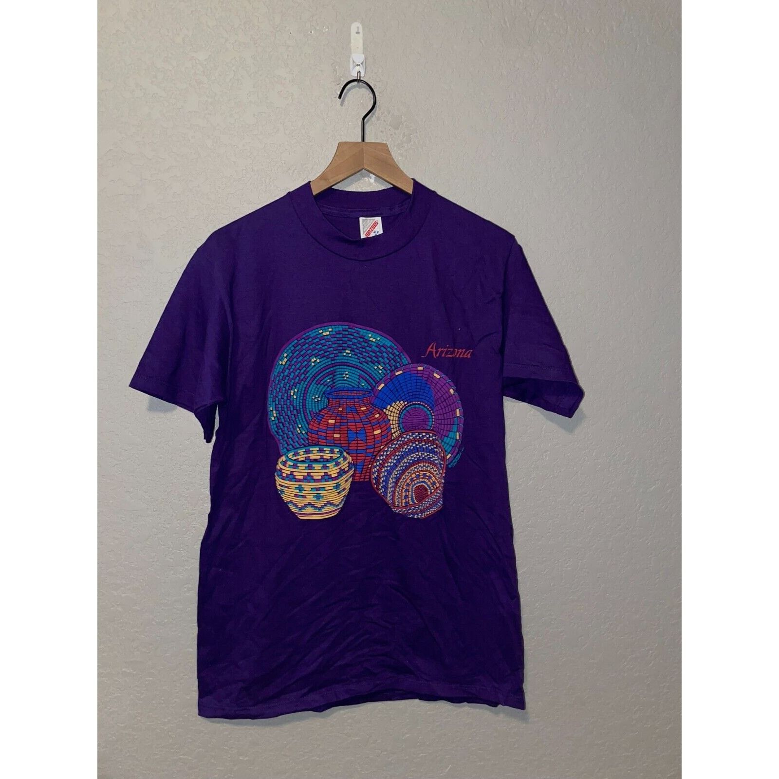 Jerzees 90s AZ Arizona Native American Baskets Pots Weaving Shirt Size US M / EU 48-50 / 2 - 1 Thumbnail