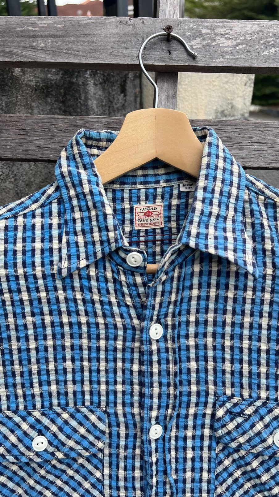 Sugar Cane Vintage Classic Blue Check Sugarcane Shirt Size US M / EU 48-50 / 2 - 5 Thumbnail