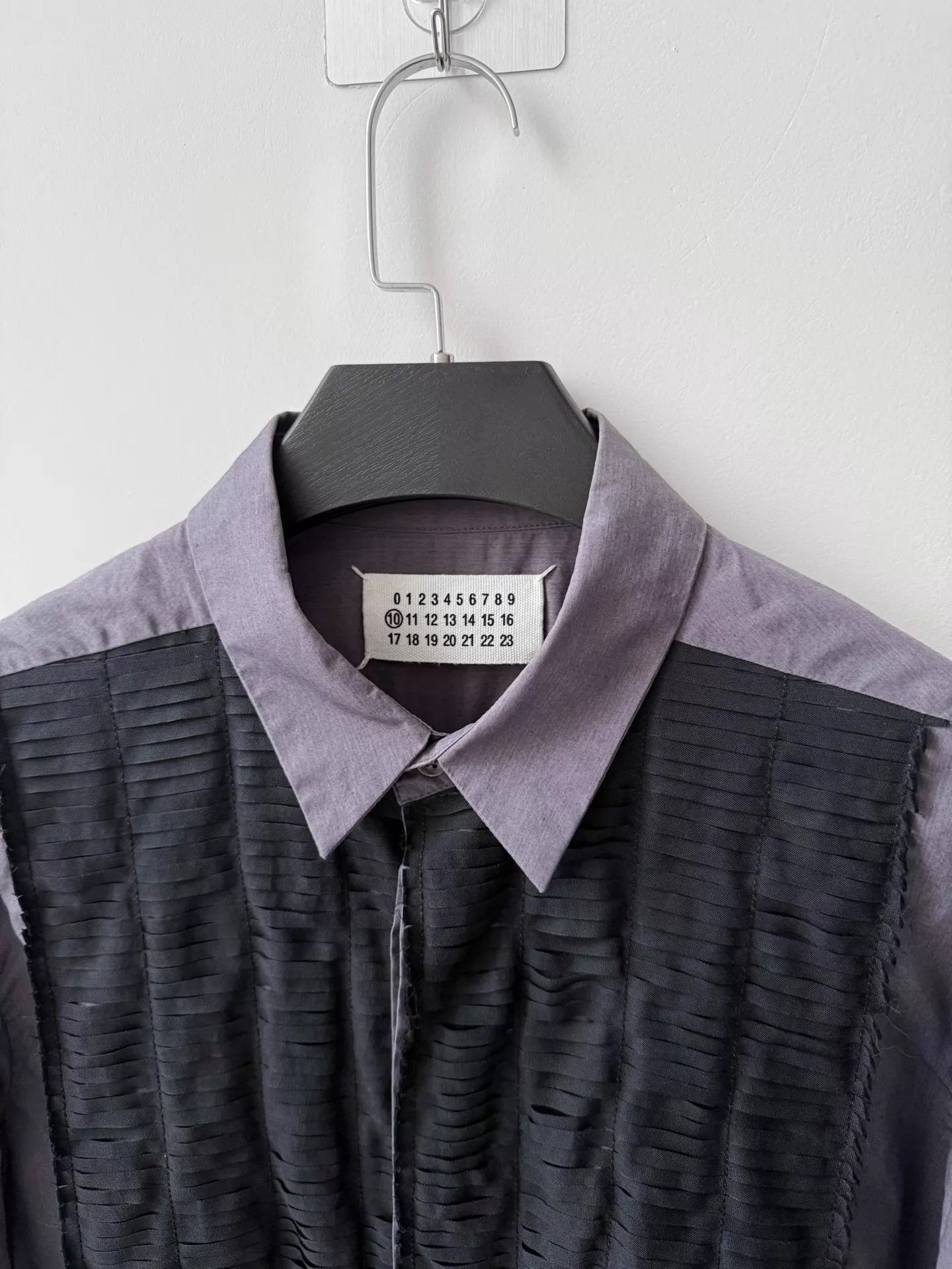 Other MMM F/W11 Dark Purple Cut Pleated Shirt 46 Distressed Size US S / EU 44-46 / 1 - 5 Thumbnail
