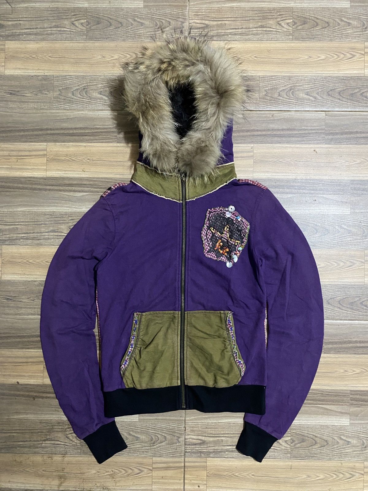 Japanese Brand × Vintage BLUE JAM FALCON FUR HOODIES Size S / US 4 / IT 40 - 1 Thumbnail
