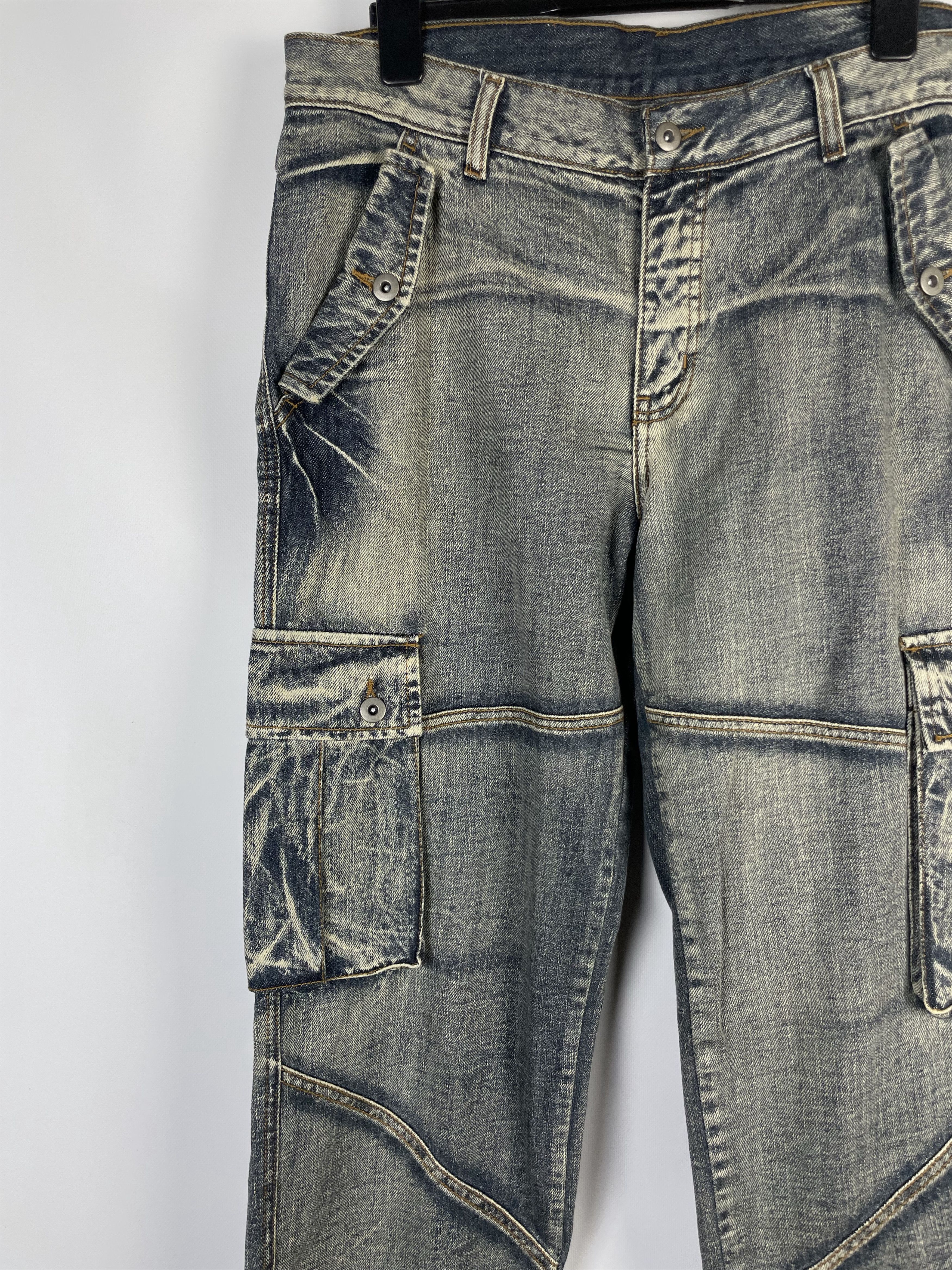 Vintage Vintage Y2K Cargo Jeans Denim Size US 36 / EU 52 - 10 Thumbnail